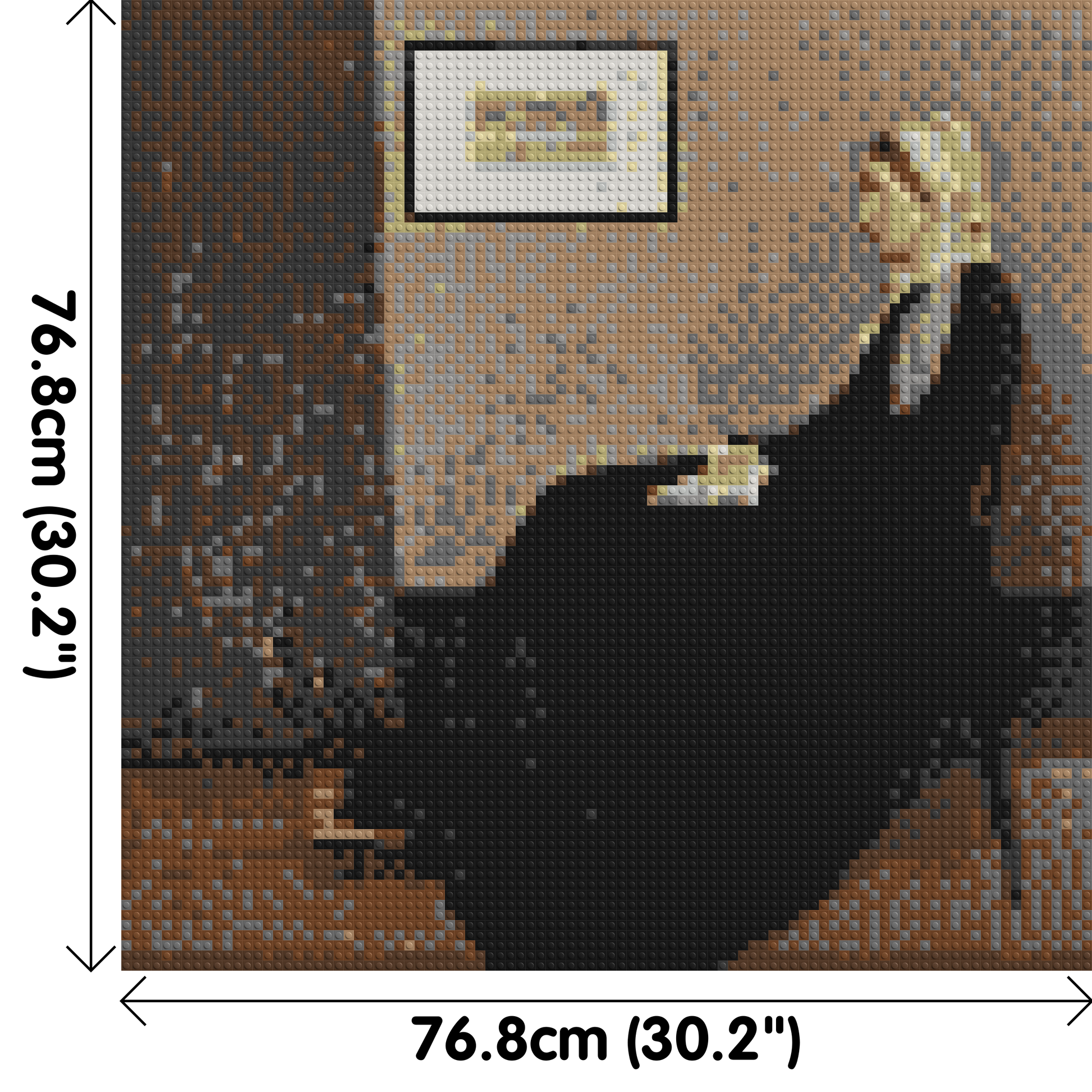 Whistler's Mother by James McNeill Whistler - Brick Art Mosaic Kit 4x4 dimensions