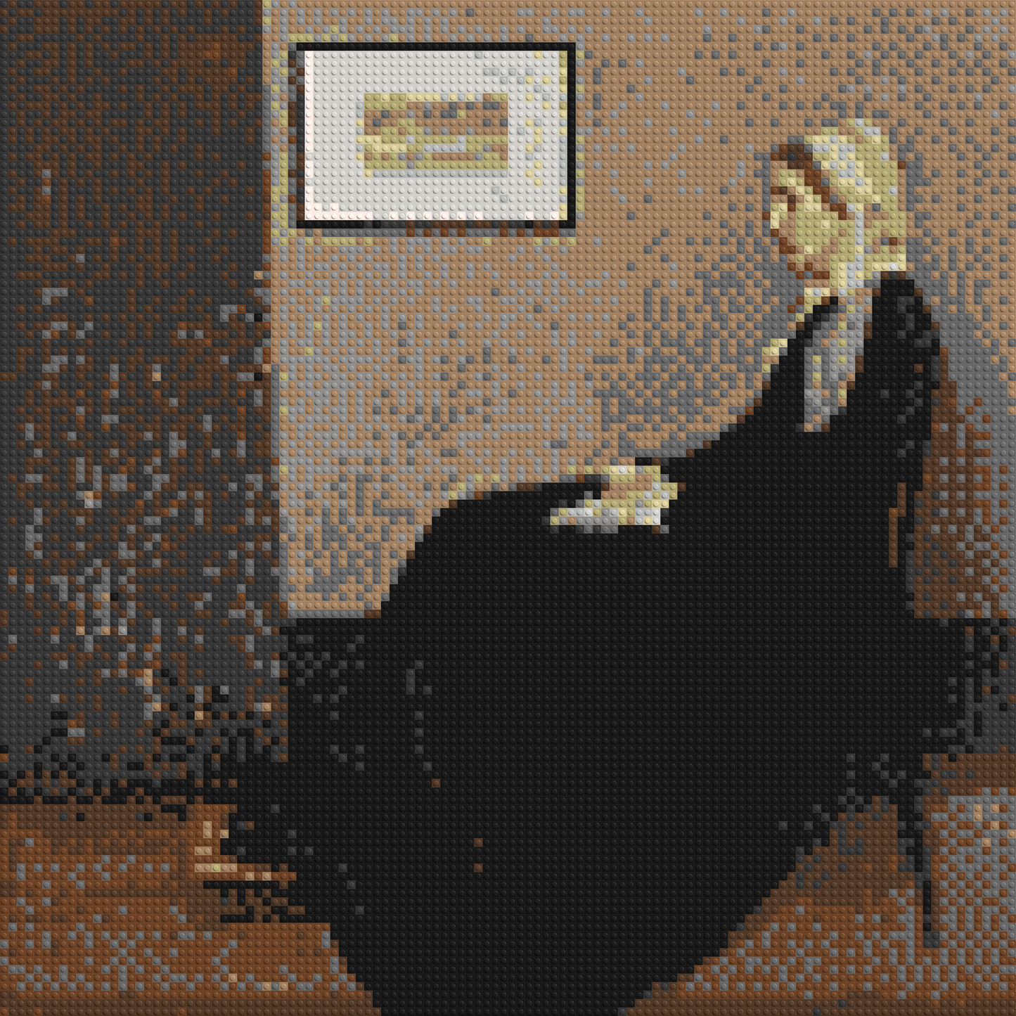 Whistler's Mother by James McNeill Whistler - Brick Art Mosaic Kit 5x5 large