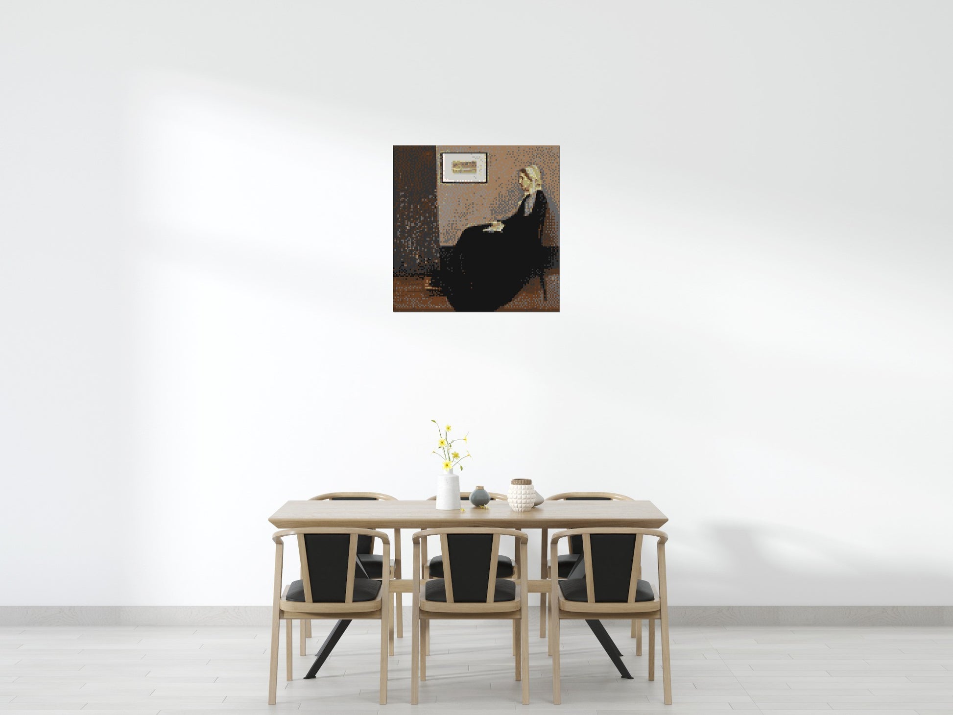 Whistler's Mother by James McNeill Whistler - Brick Art Mosaic Kit 5x5 scene