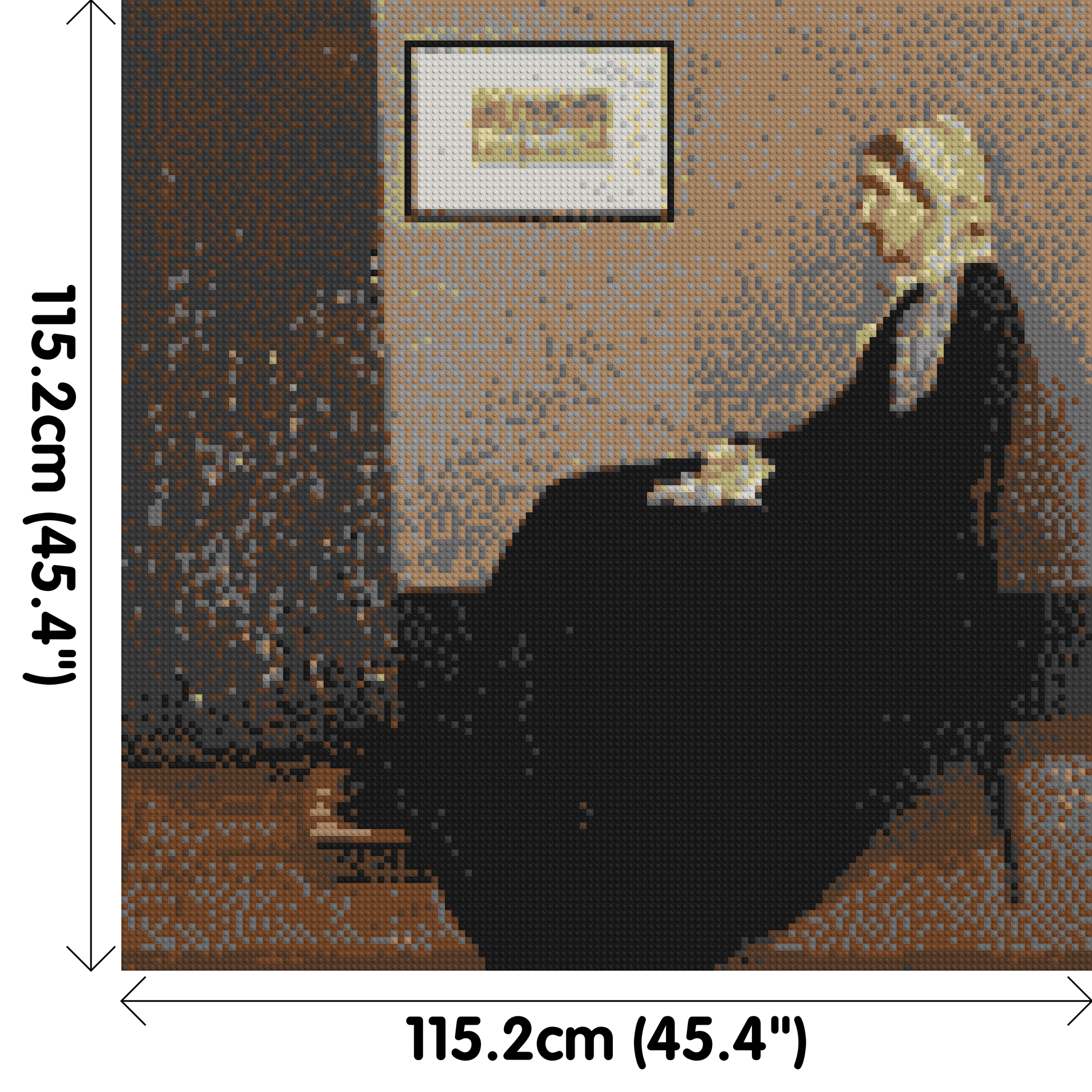 Whistler's Mother by James McNeill Whistler - Brick Art Mosaic Kit 6x6 dimensions