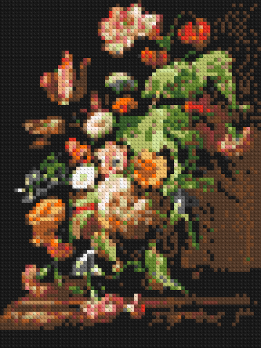 Still Life with Flowers by Rachel Ruysch - Brick Art Mosaic Kit 3x4 large