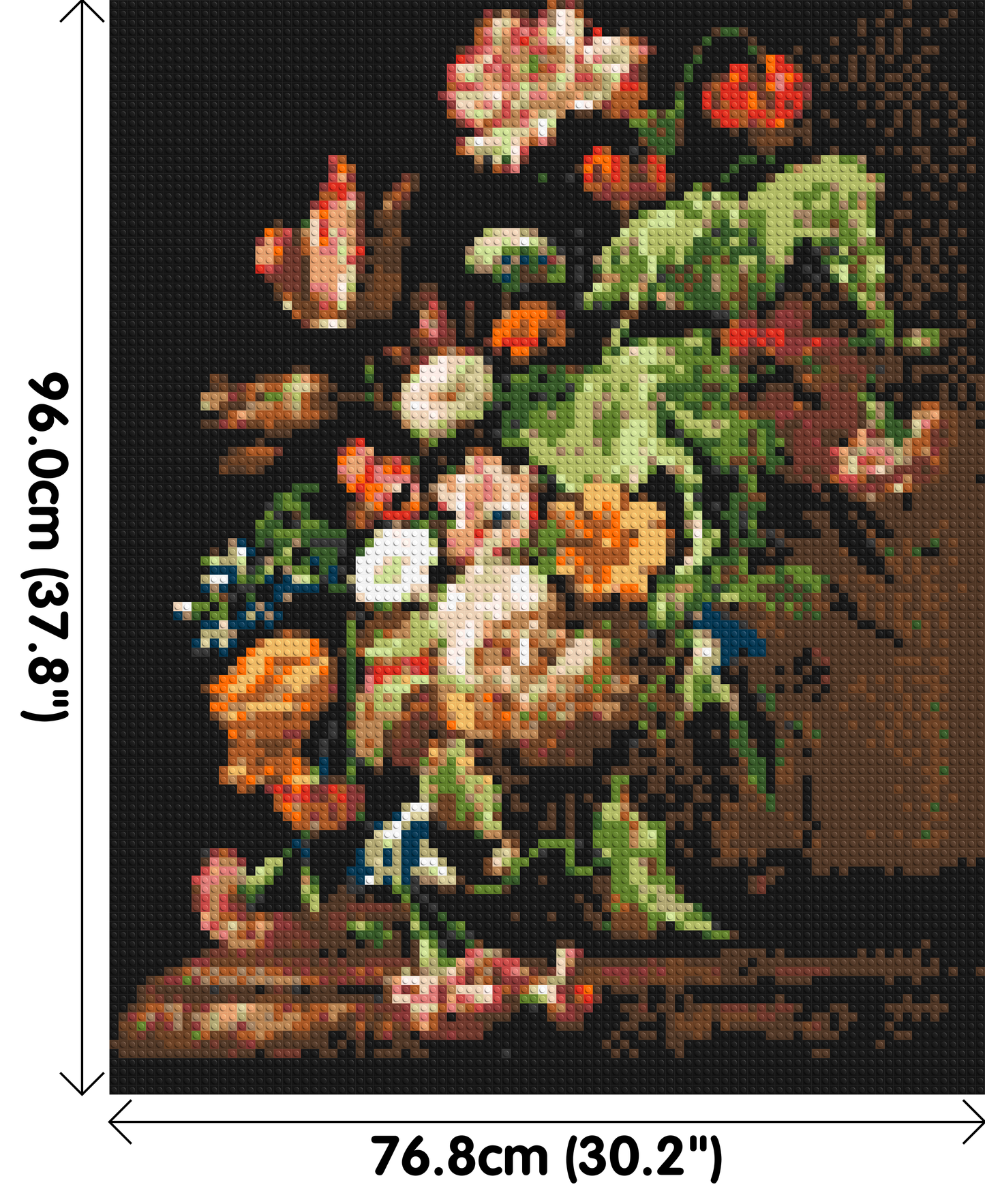 Still Life with Flowers by Rachel Ruysch - Brick Art Mosaic Kit 4x5 large