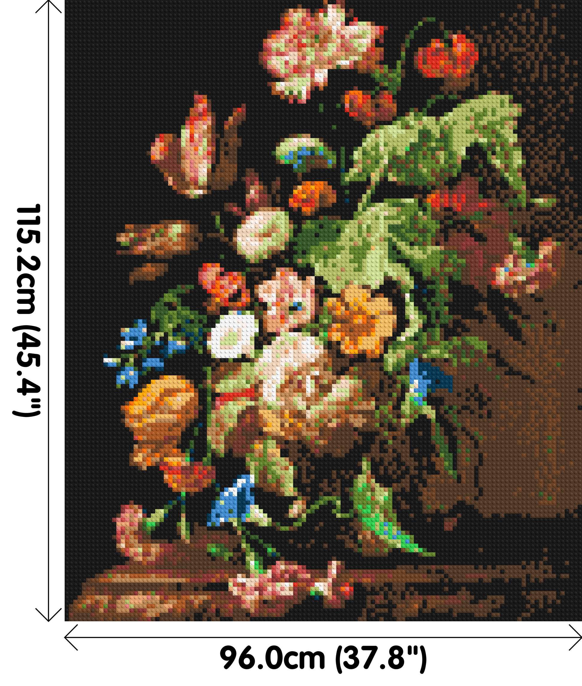 Still Life with Flowers by Rachel Ruysch - Brick Art Mosaic Kit 5x6 dimensions
