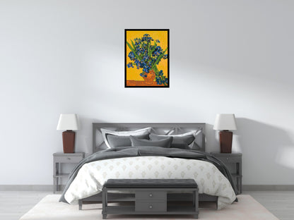 Vase with Irises by Vincent van Gogh - Brick Art Mosaic Kit 3x4 large