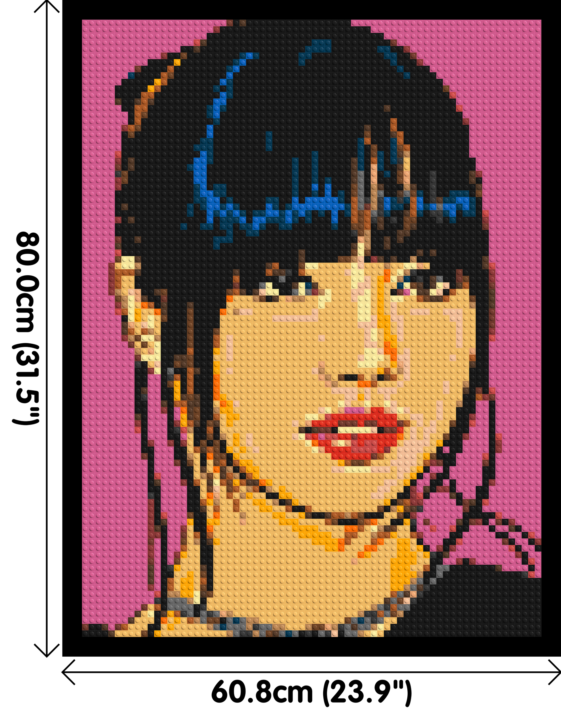 Lisa of BLACKPINK Comic Pop Art - Brick Art Mosaic Kit 3x4 dimensions with frame