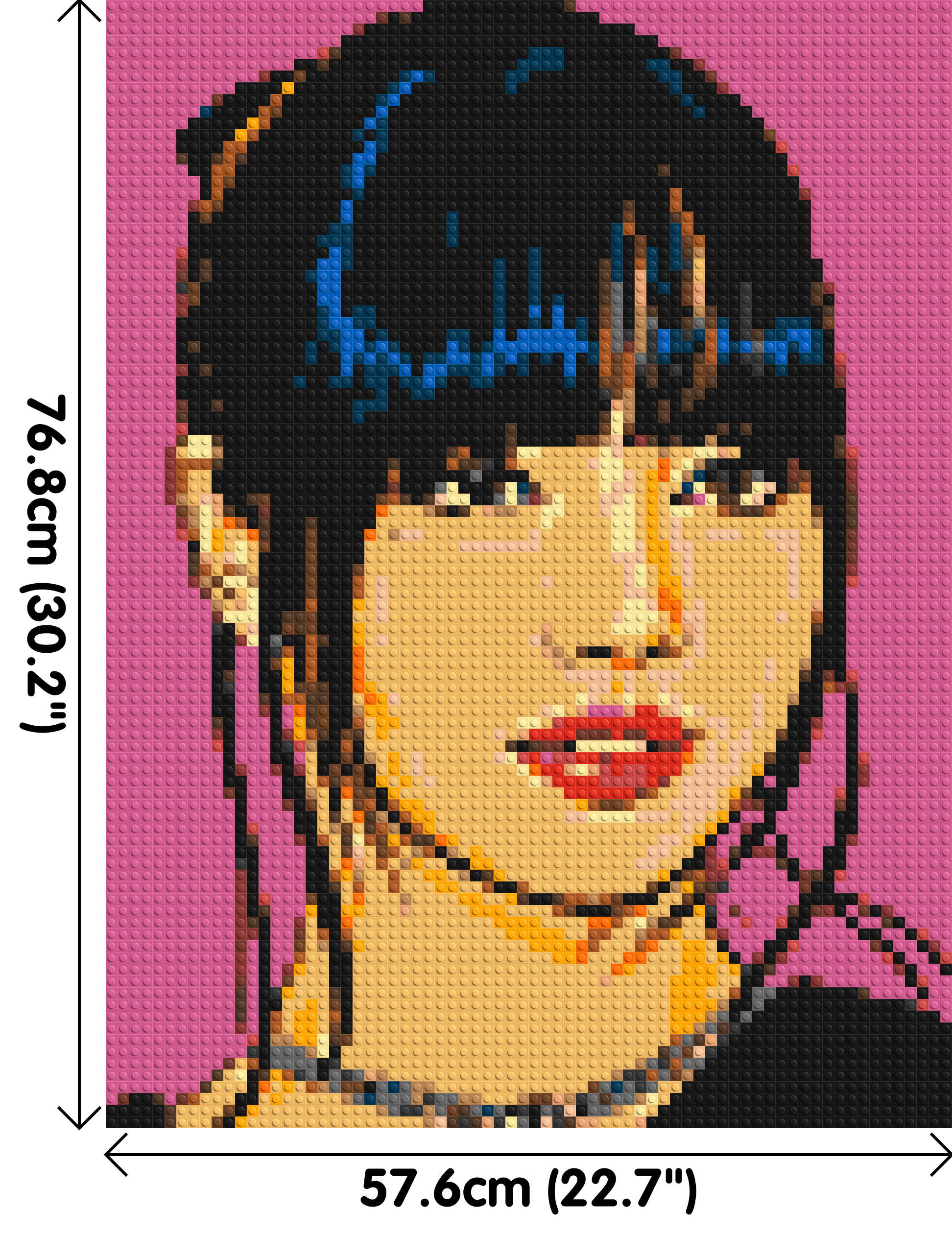 Lisa of BLACKPINK Comic Pop Art - Brick Art Mosaic Kit 3x4 dimensions