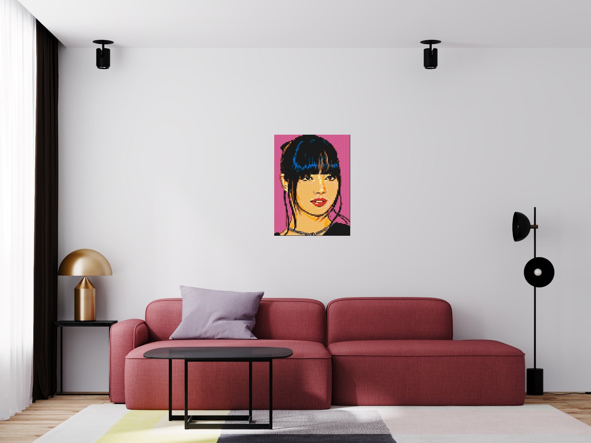 Lisa of BLACKPINK Comic Pop Art - Brick Art Mosaic Kit 3x4 scene