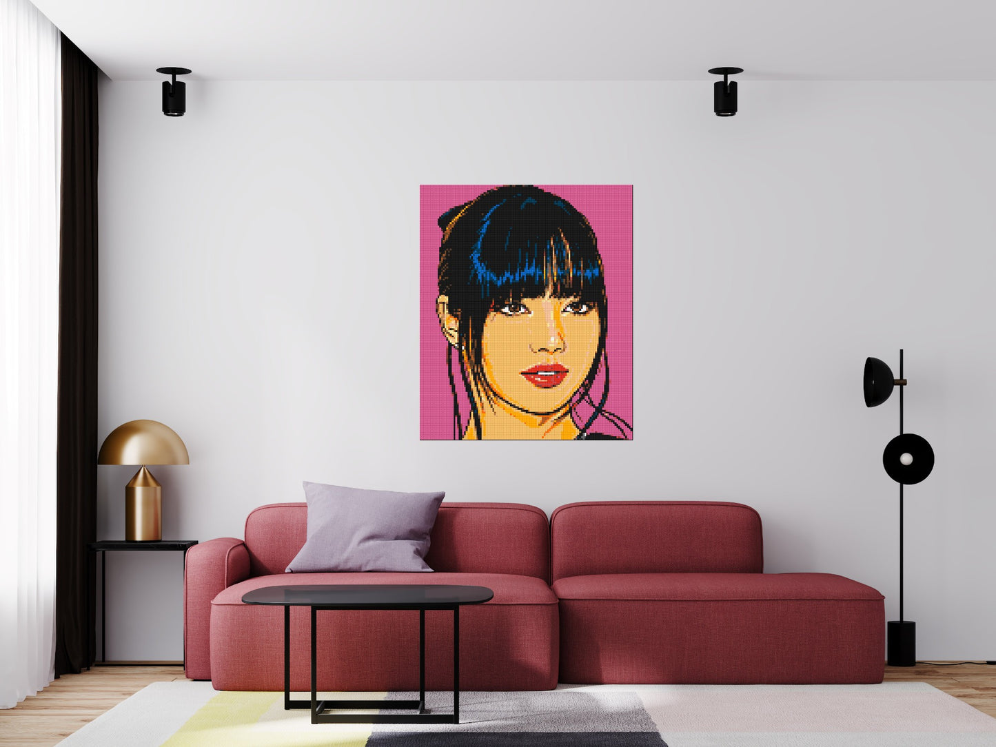 Lisa of BLACKPINK Comic Pop Art - Brick Art Mosaic Kit 5x6 large