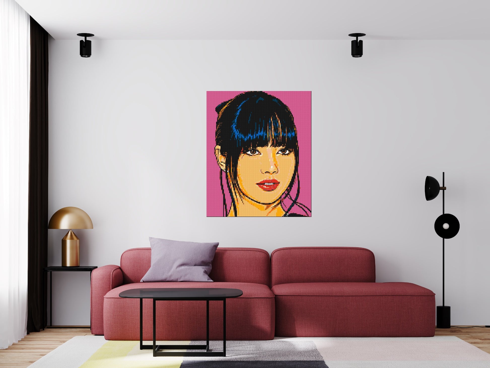 Lisa of BLACKPINK Comic Pop Art - Brick Art Mosaic Kit 5x6 scene