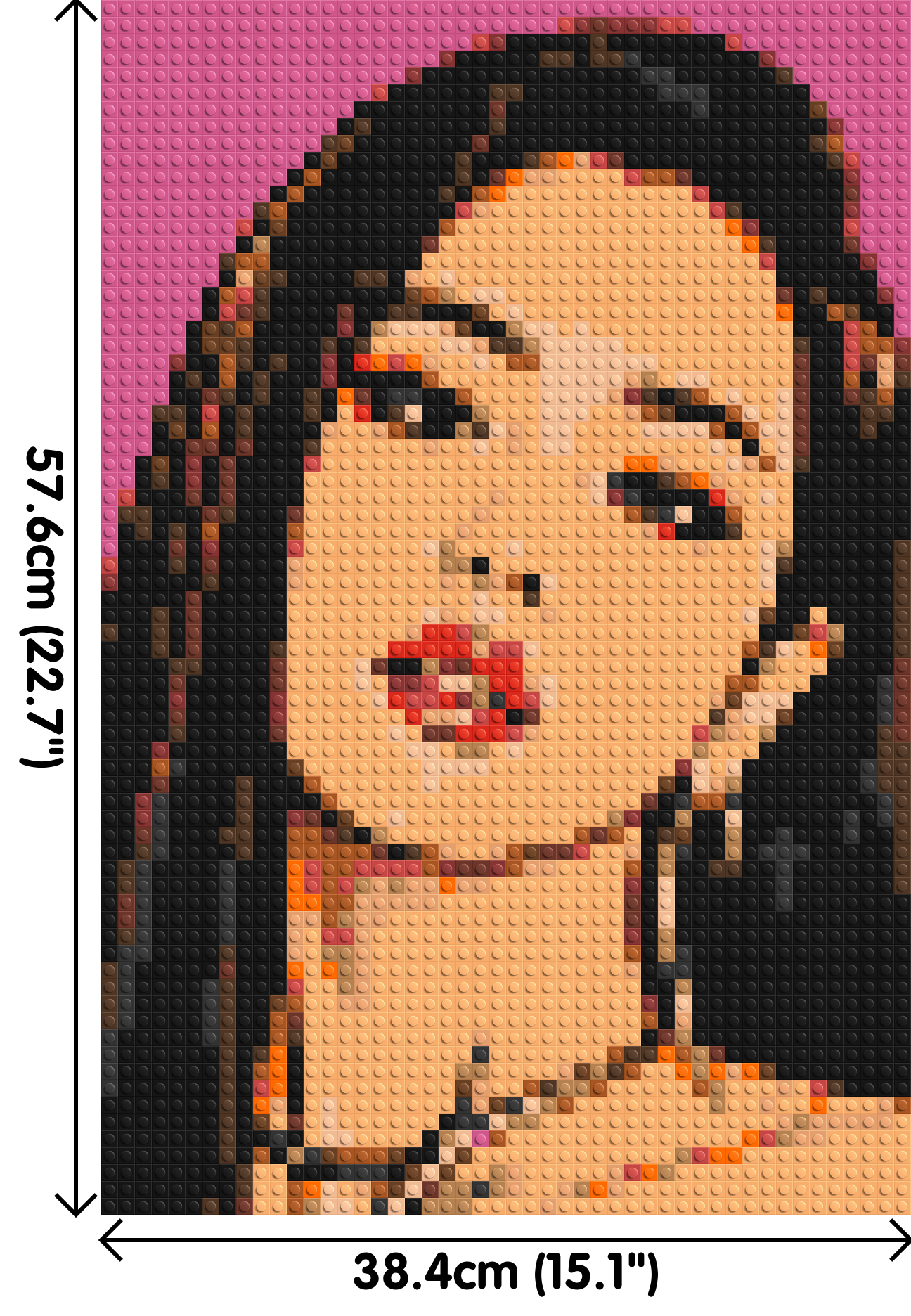 Jisoo of BLACKPINK Comic Pop Art - Brick Art Mosaic Kit 2x3 dimensions