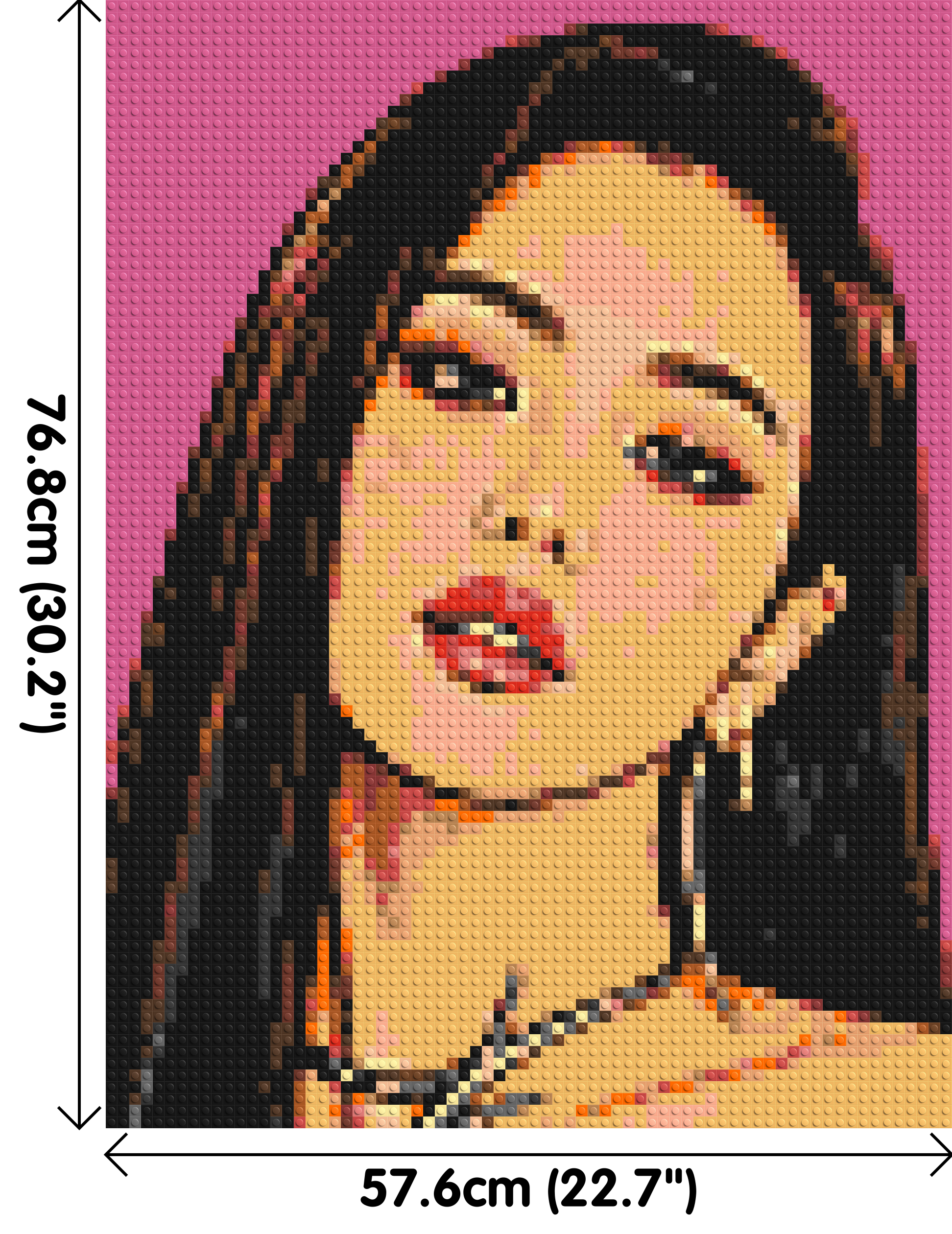Jisoo of BLACKPINK Comic Pop Art - Brick Art Mosaic Kit 3x4 dimensions