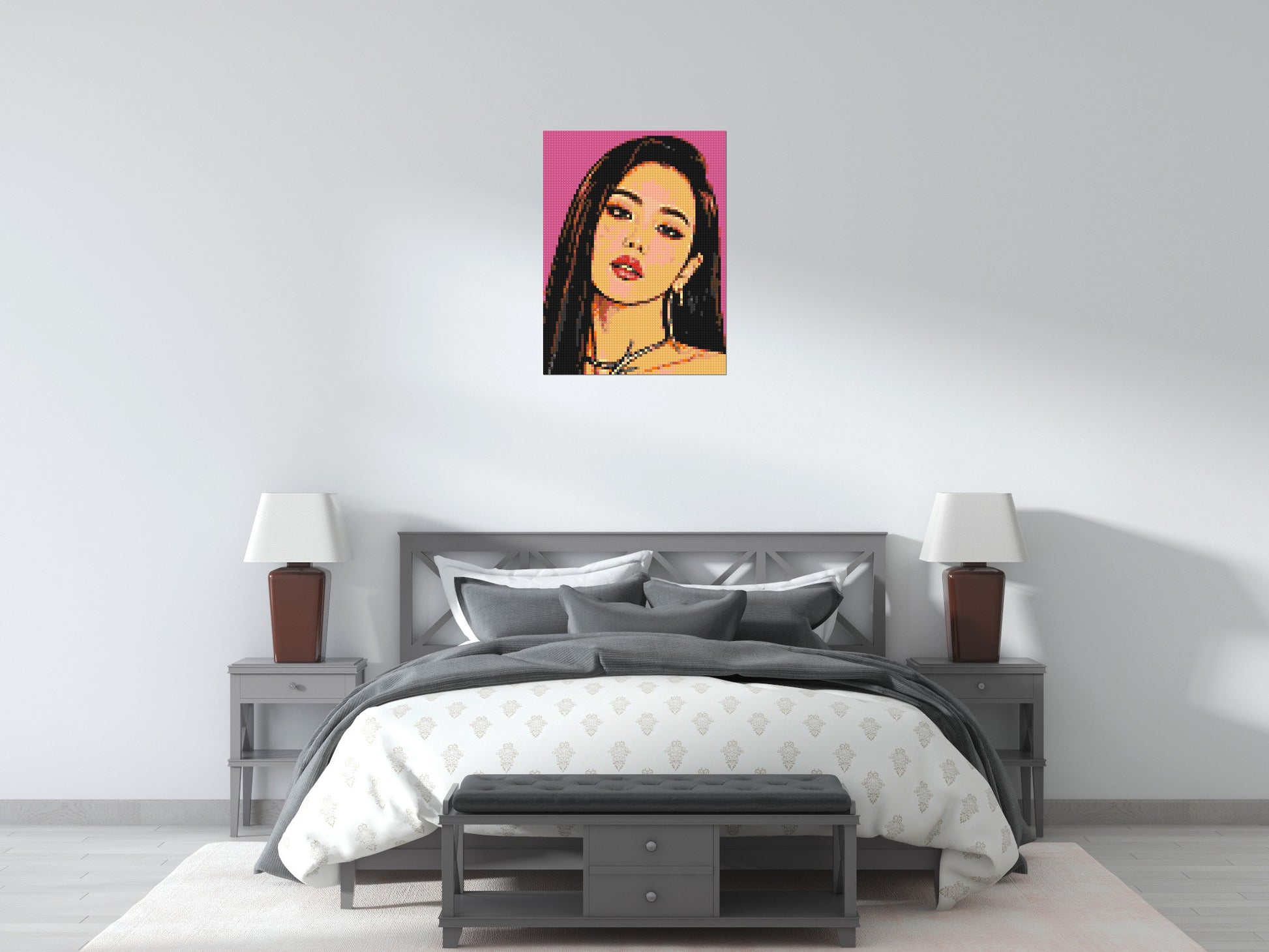 Jisoo of BLACKPINK Comic Pop Art - Brick Art Mosaic Kit 3x4 scene