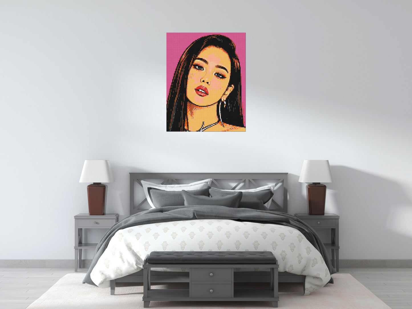 Jisoo of BLACKPINK Comic Pop Art - Brick Art Mosaic Kit 4x5 large