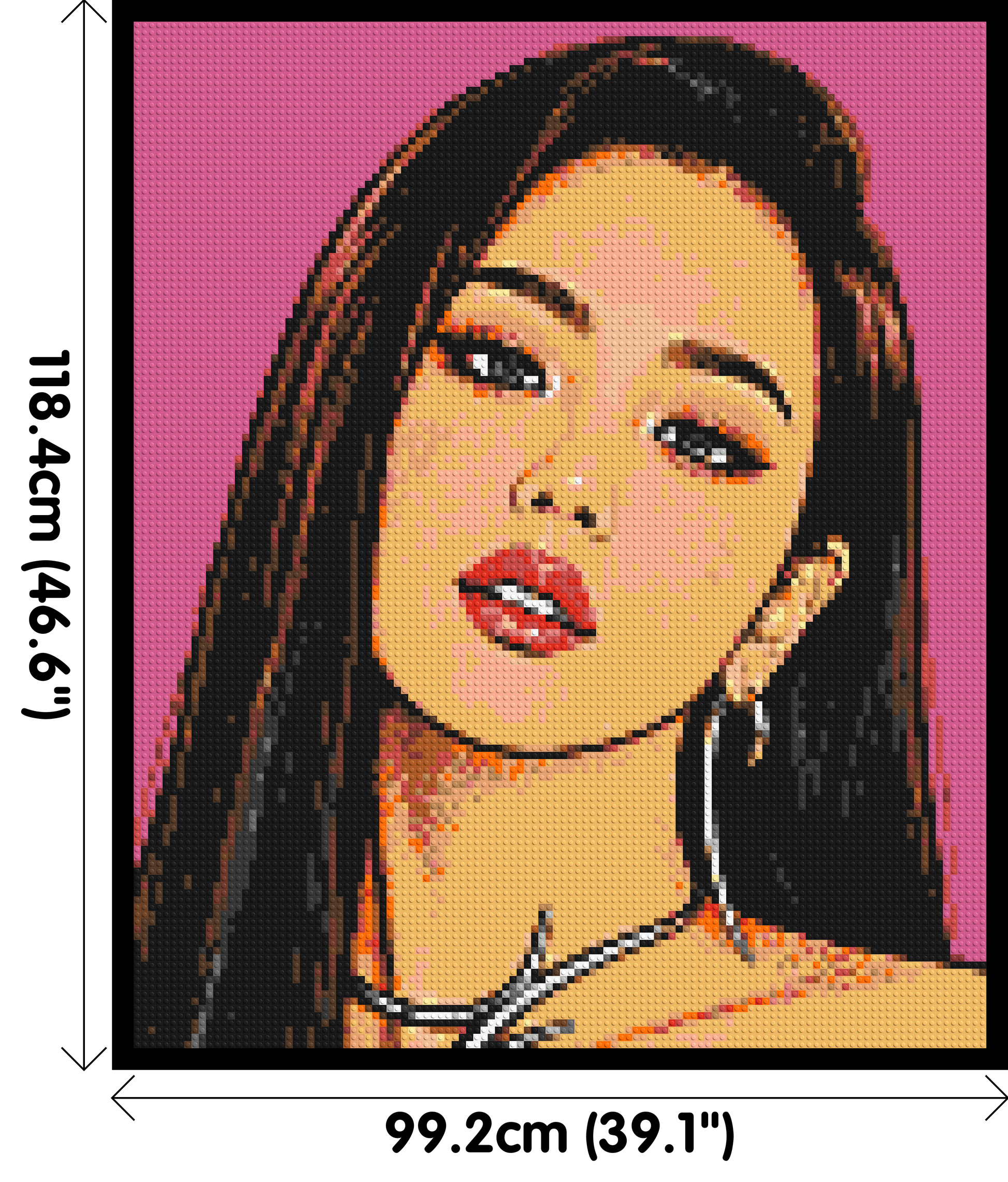 Jisoo of BLACKPINK Comic Pop Art - Brick Art Mosaic Kit 5x6 dimensions with frame