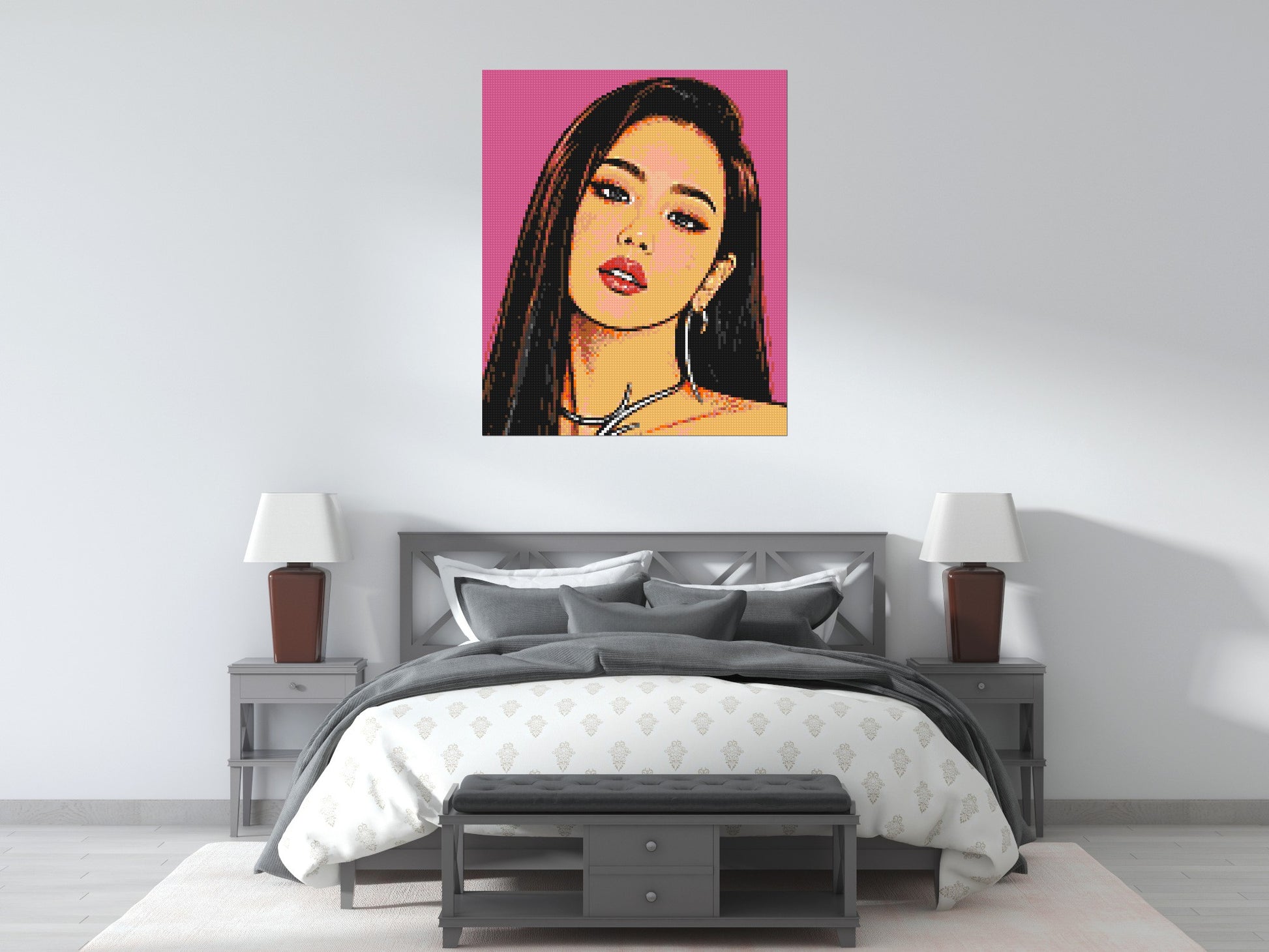Jisoo of BLACKPINK Comic Pop Art - Brick Art Mosaic Kit 5x6 scene