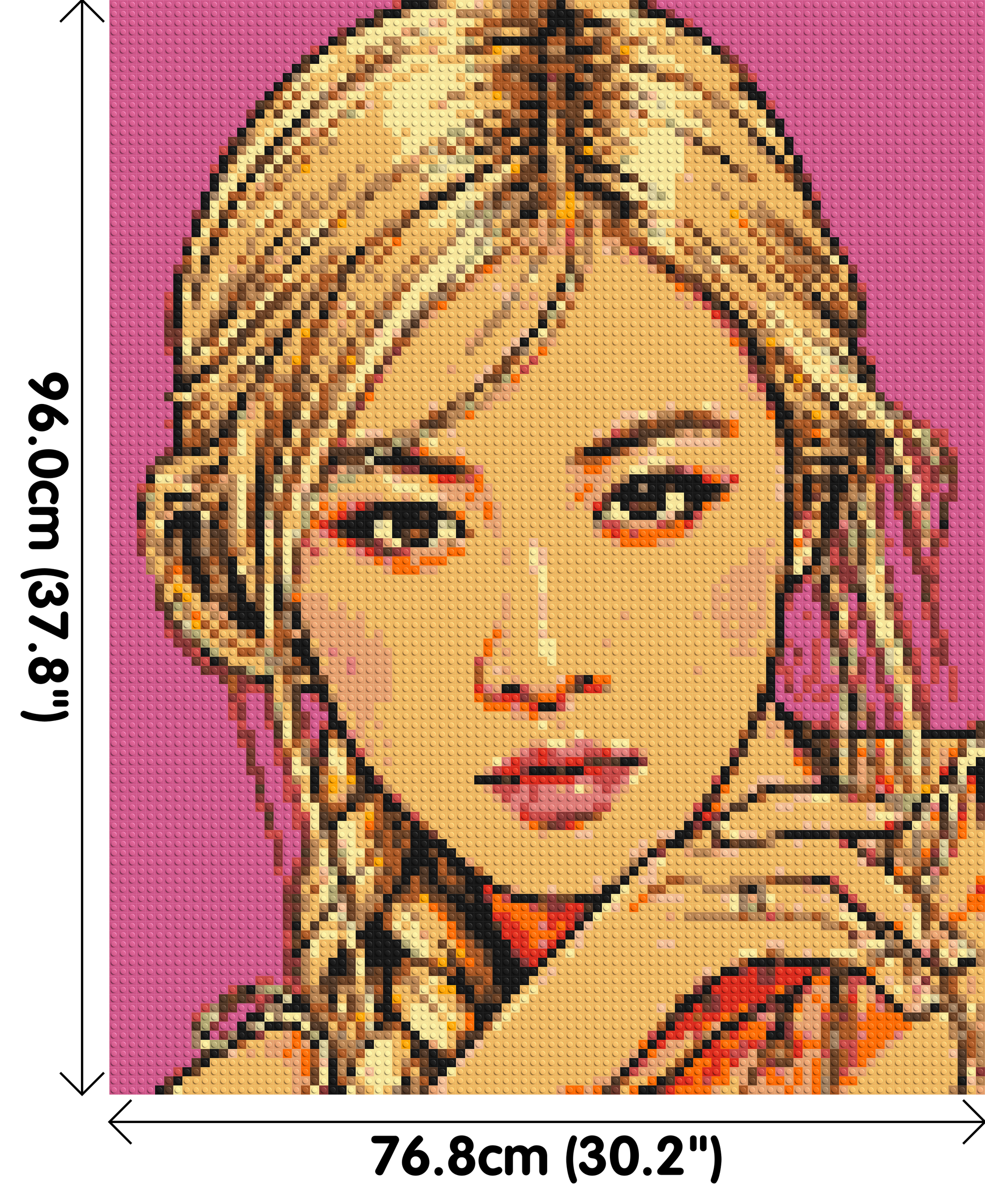 Rosé of BLACKPINK Comic Pop Art - Brick Art Mosaic Kit 4x5 dimensions