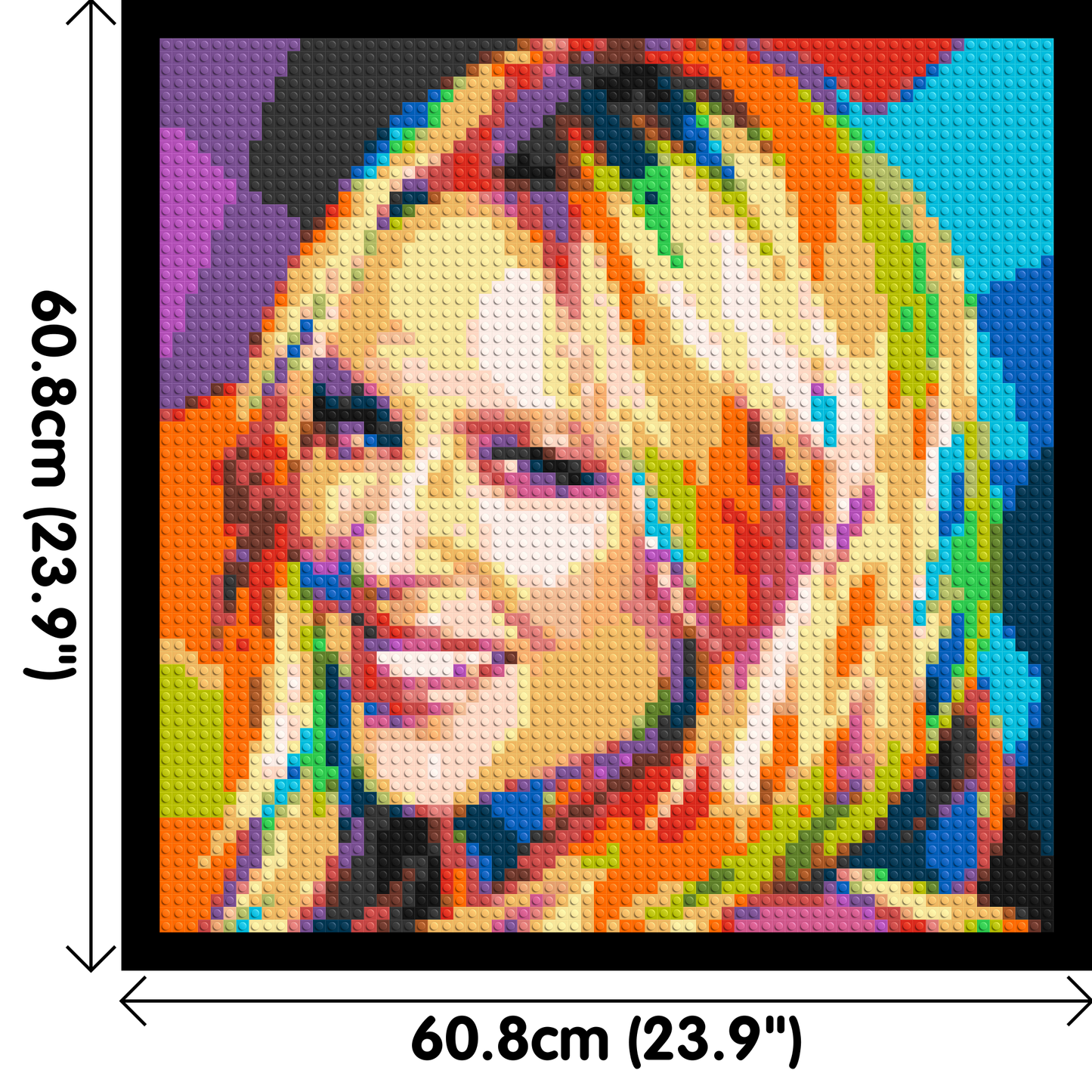 Kylie Minogue Portrait Geometric Pop Art - Brick Art Mosaic Kit 3x3 large