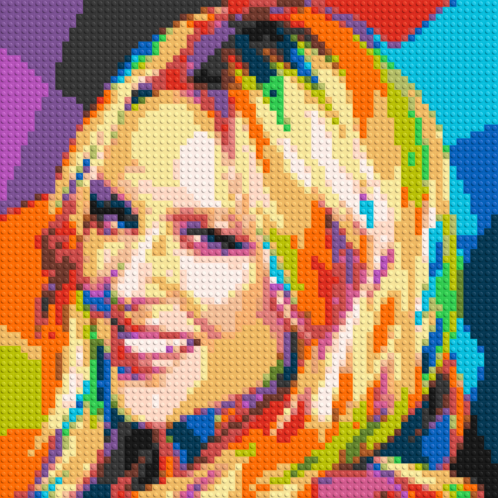 Kylie Minogue Portrait Geometric Pop Art - Brick Art Mosaic Kit 3x3 large