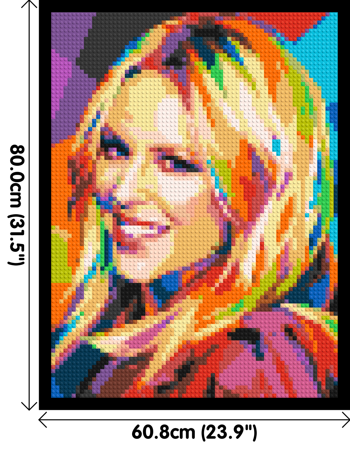 Kylie Minogue Portrait Geometric Pop Art - Brick Art Mosaic Kit 3x4 large