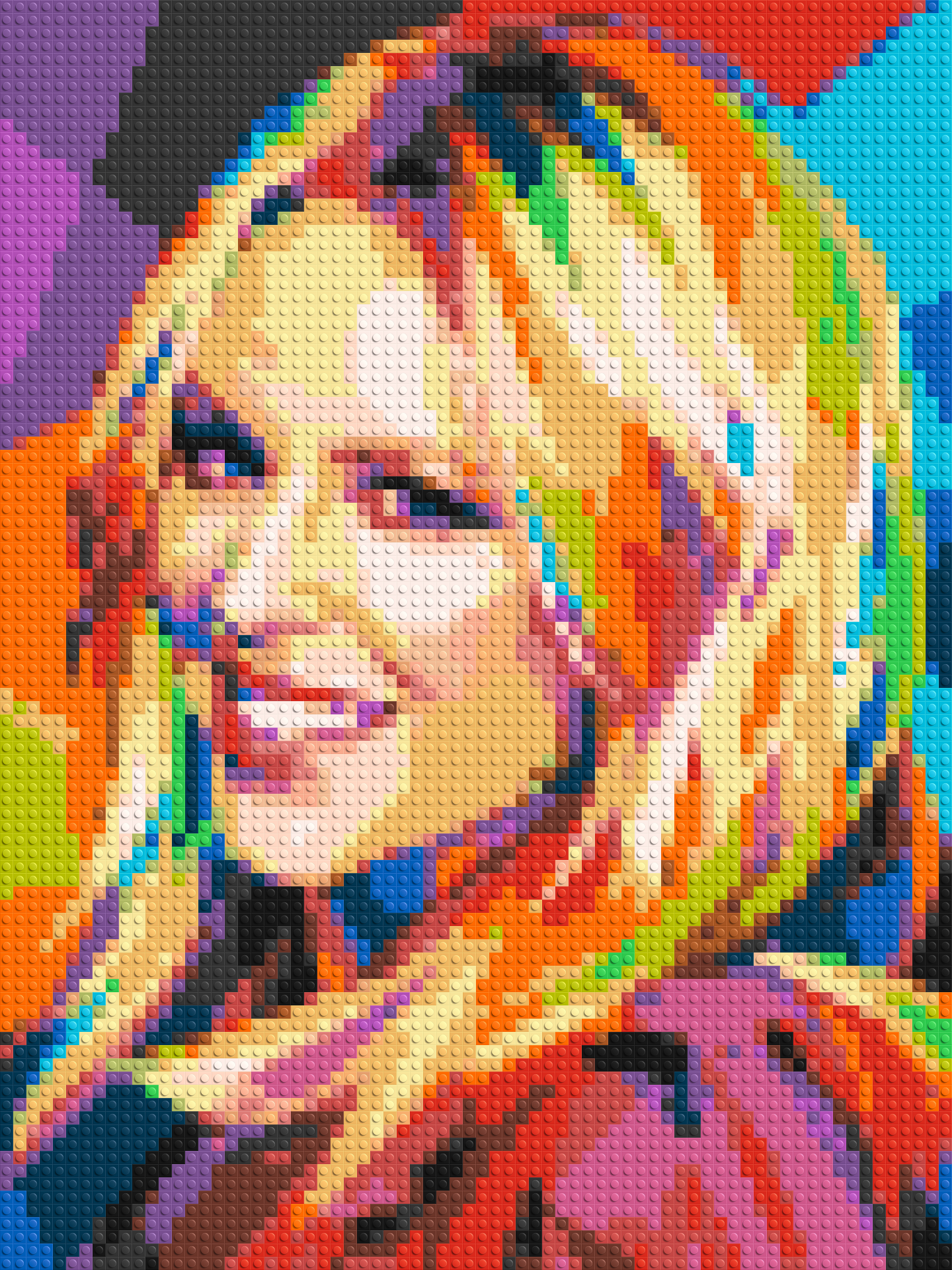 Kylie Minogue Portrait Geometric Pop Art - Brick Art Mosaic Kit 3x4 large