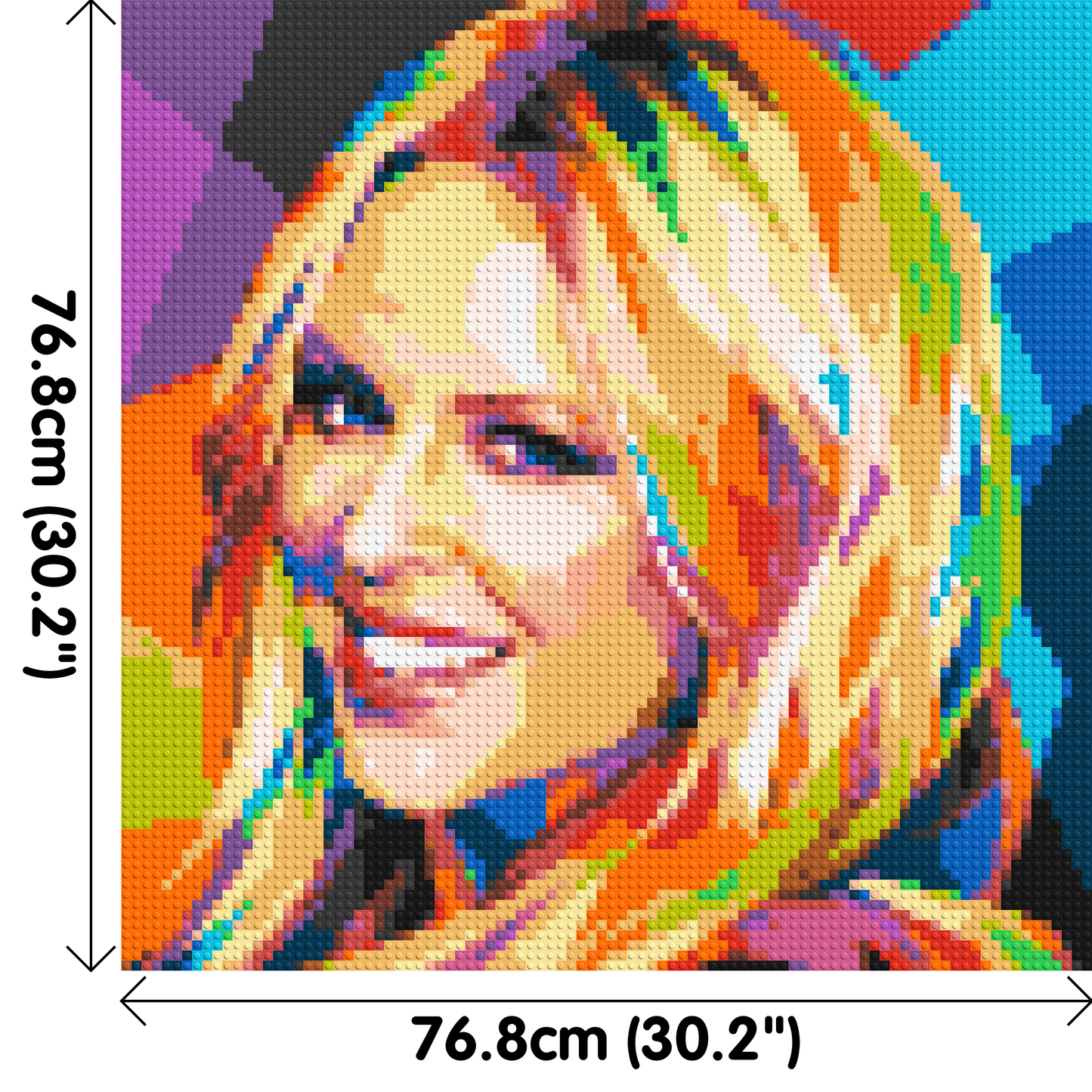 Kylie Minogue Portrait Geometric Pop Art - Brick Art Mosaic Kit 4x4 large