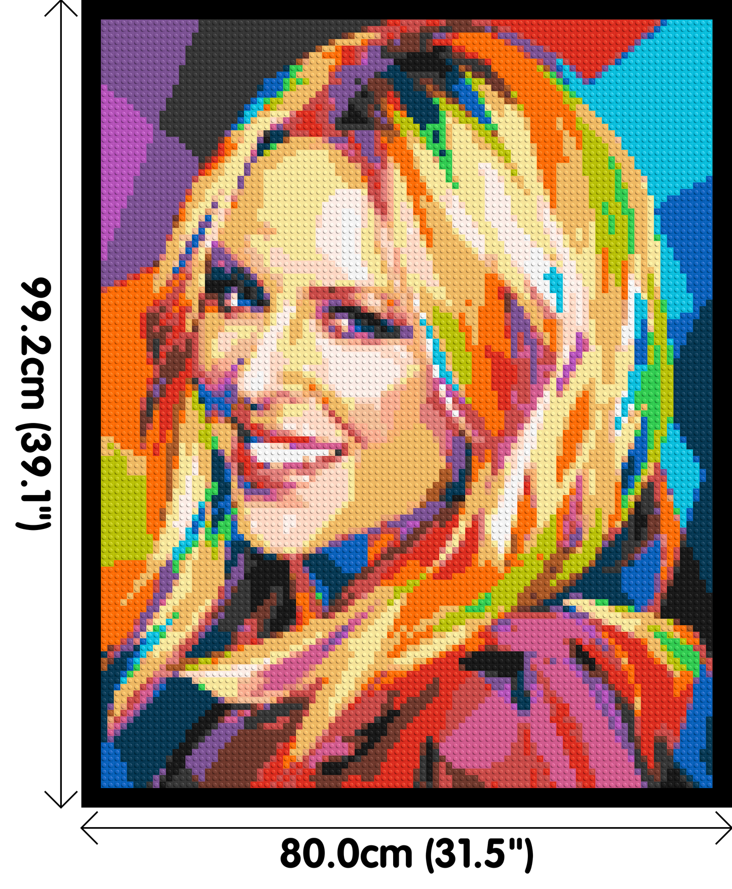 Kylie Minogue Portrait Geometric Pop Art - Brick Art Mosaic Kit 4x5 large