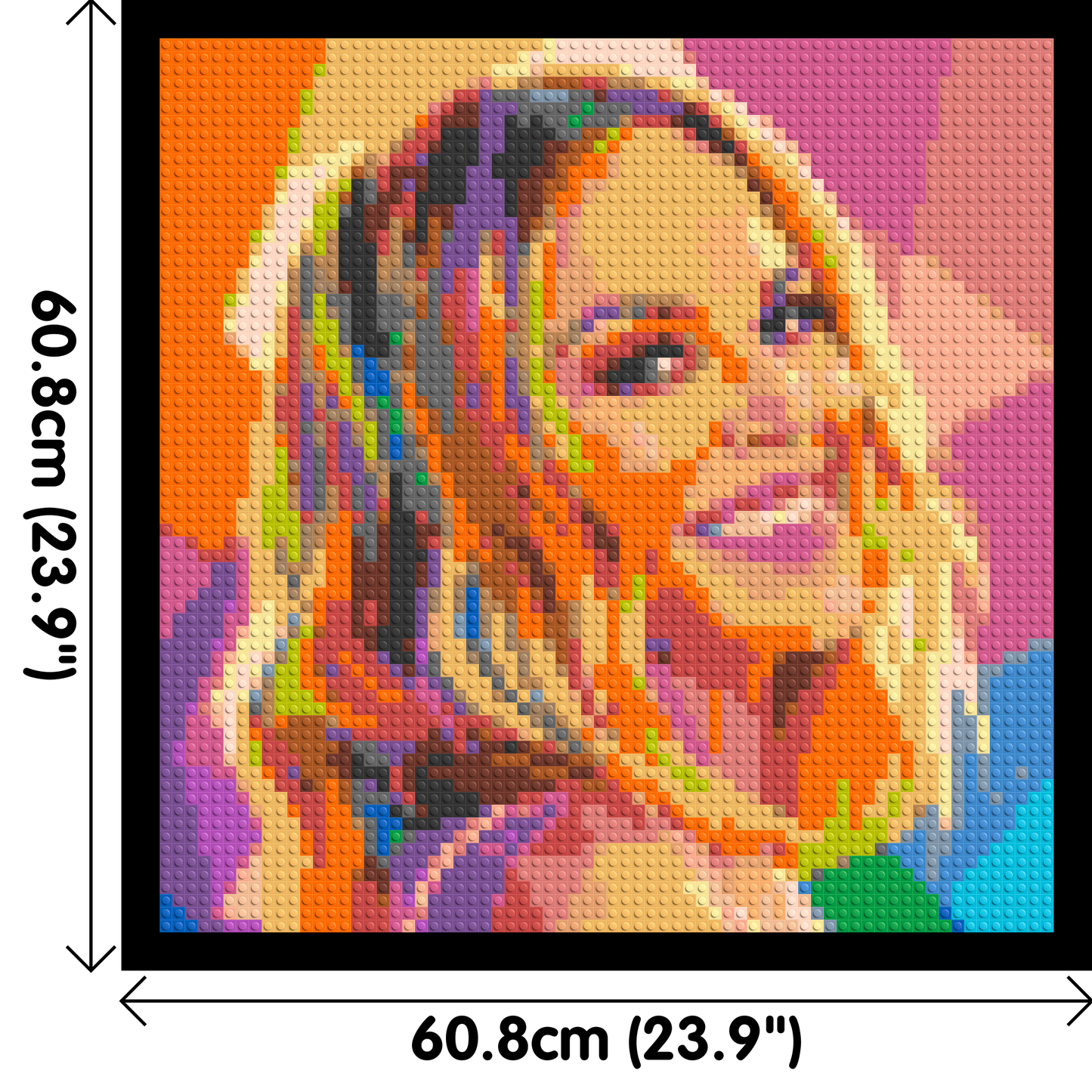 Kylie Minogue Over-the-Shoulder Smile Pop Art - Brick Art Mosaic Kit 3x3 large
