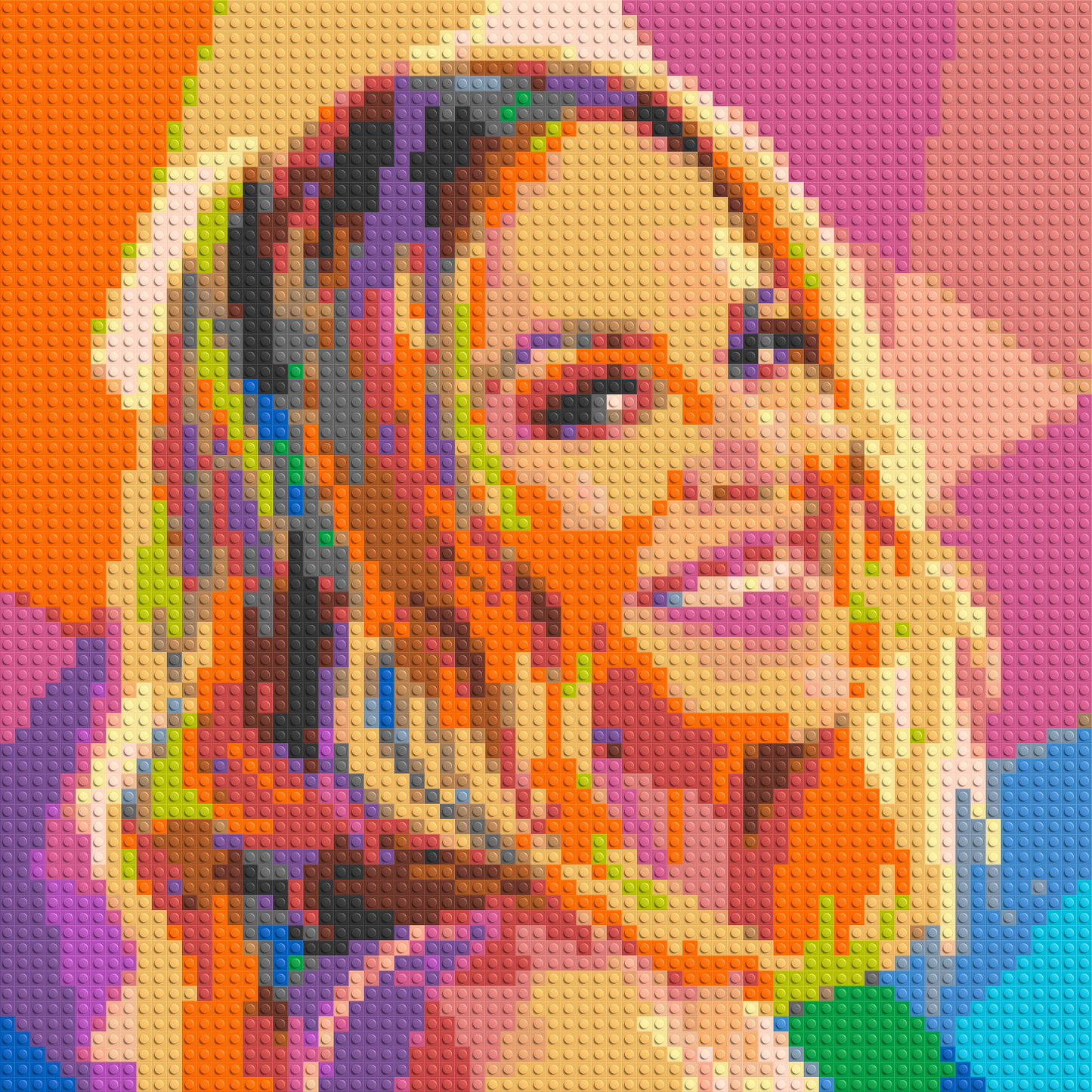 Kylie Minogue Over-the-Shoulder Smile Pop Art - Brick Art Mosaic Kit 3x3 large