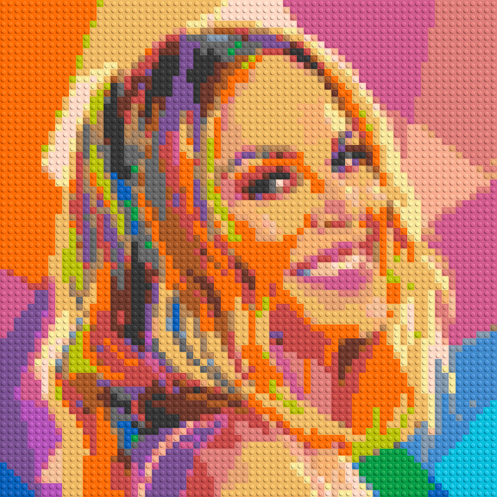 Kylie Minogue Over-the-Shoulder Smile Pop Art - Brick Art Mosaic Kit 3x3 large