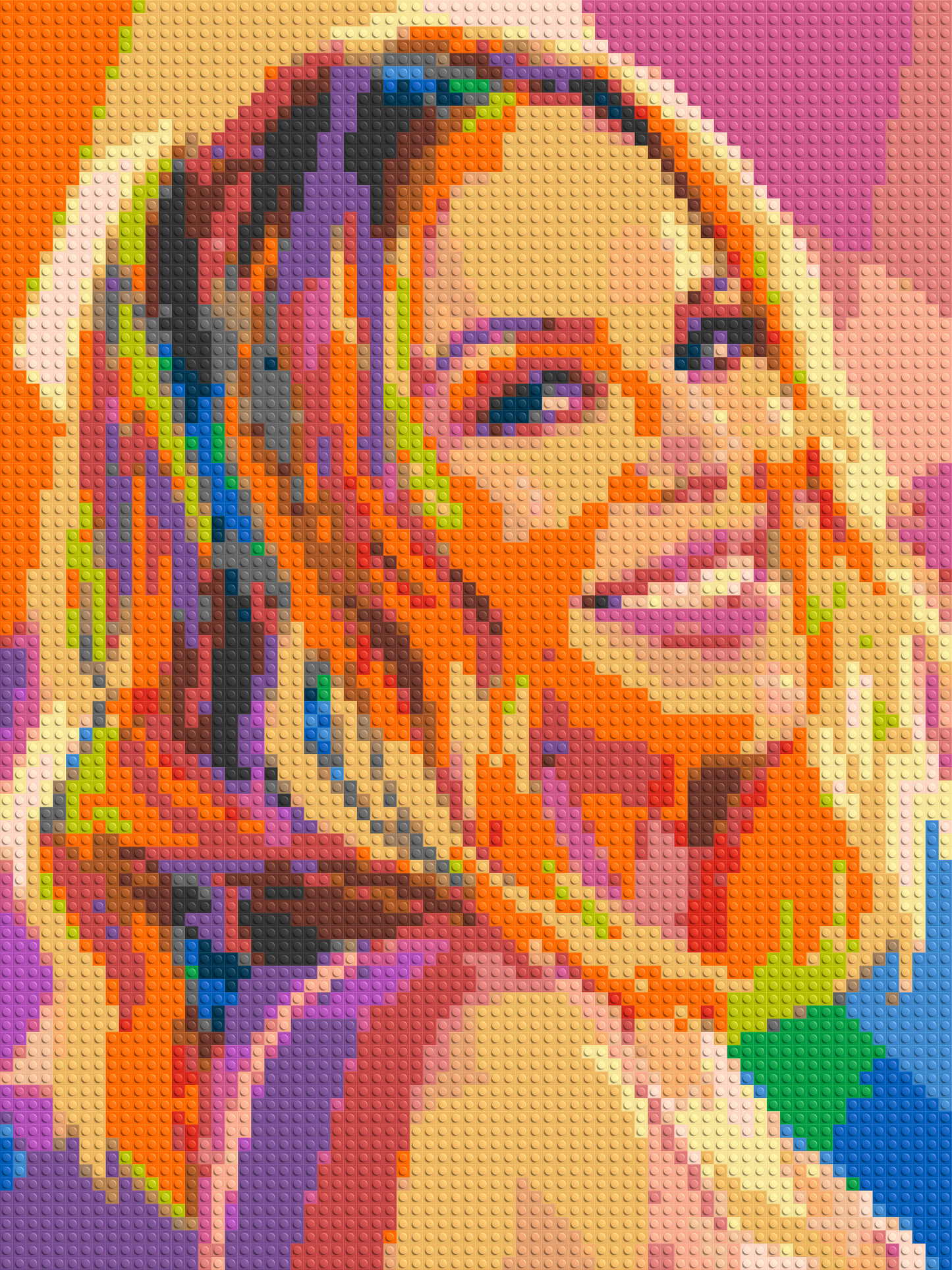 Kylie Minogue Over-the-Shoulder Smile Pop Art - Brick Art Mosaic Kit 3x4 large