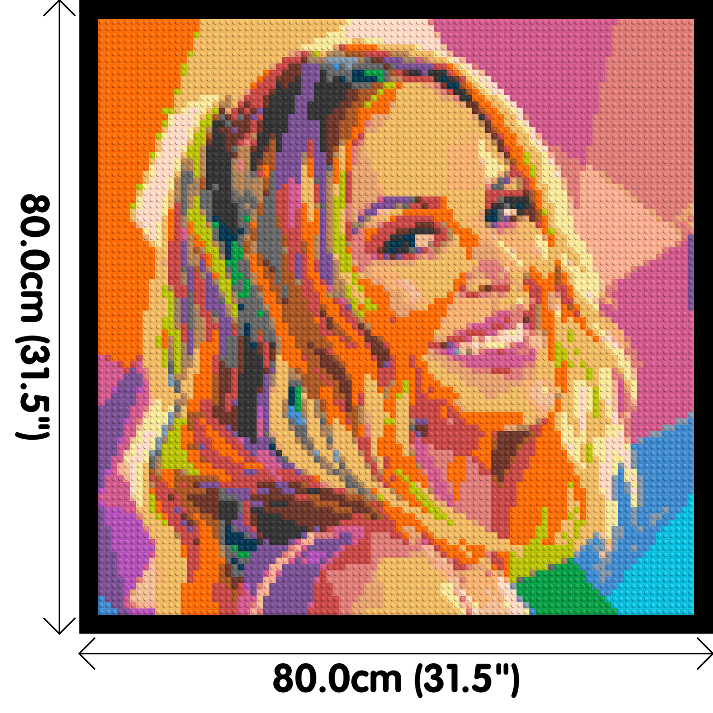 Kylie Minogue Over-the-Shoulder Smile Pop Art - Brick Art Mosaic Kit 4x4 large