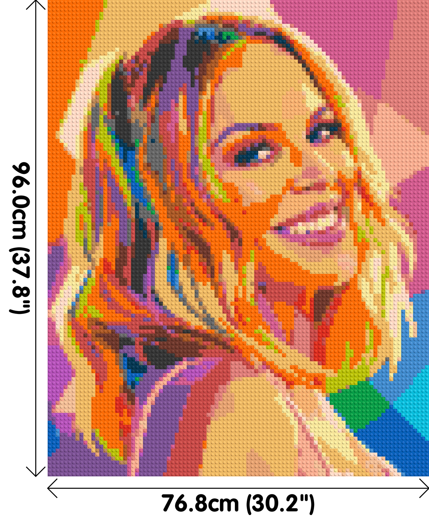 Kylie Minogue Over-the-Shoulder Smile Pop Art - Brick Art Mosaic Kit 4x5 large