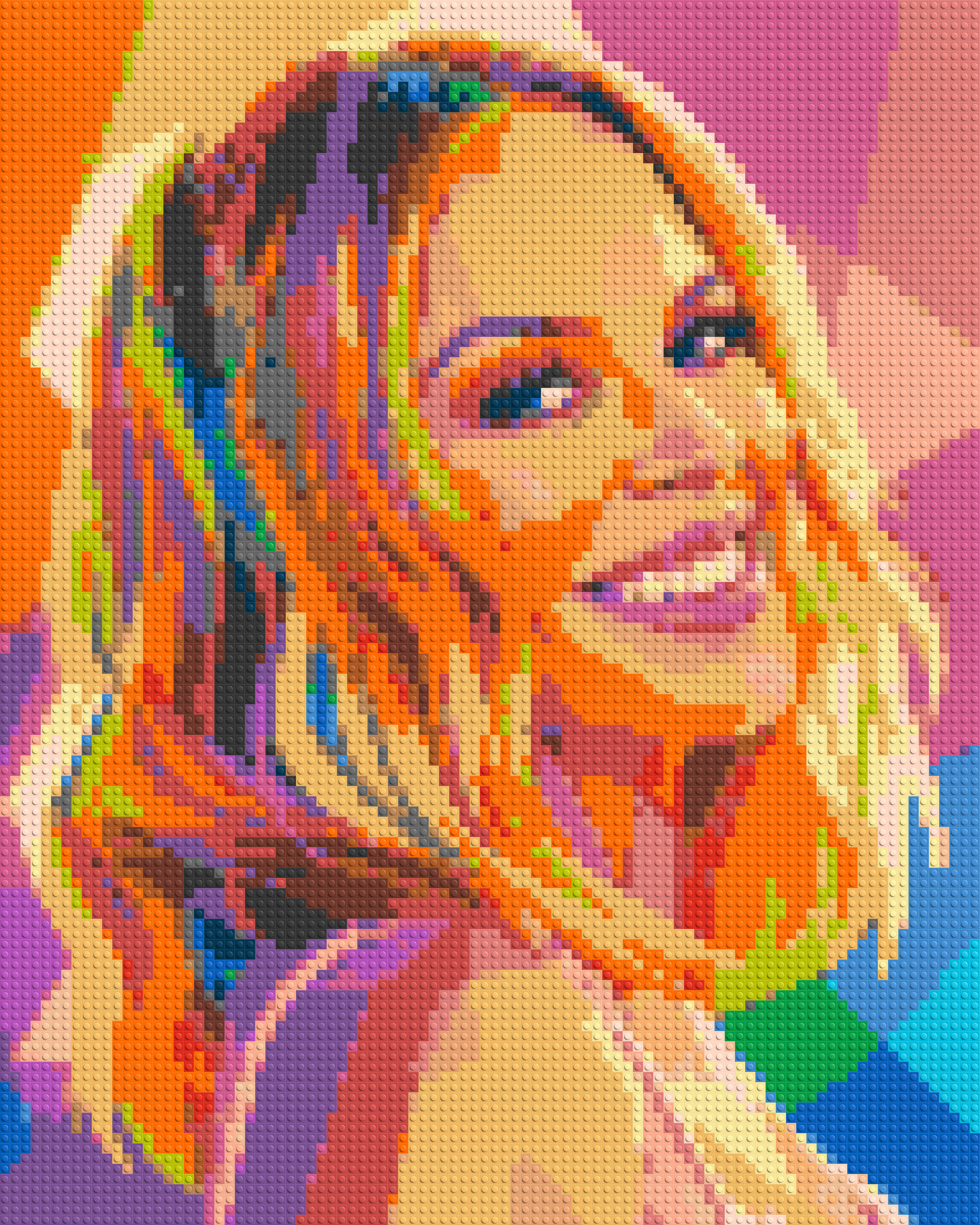 Kylie Minogue Over-the-Shoulder Smile Pop Art - Brick Art Mosaic Kit 4x5 large