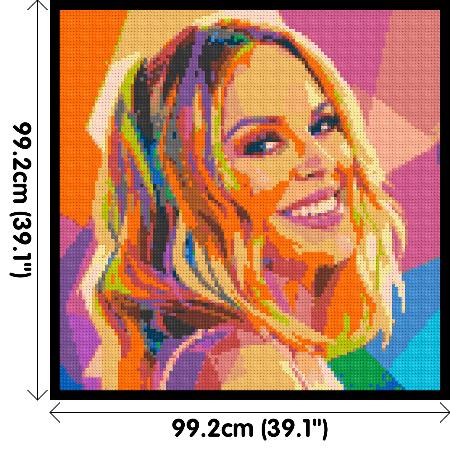 Kylie Minogue Over-the-Shoulder Smile Pop Art - Brick Art Mosaic Kit 5x5 large