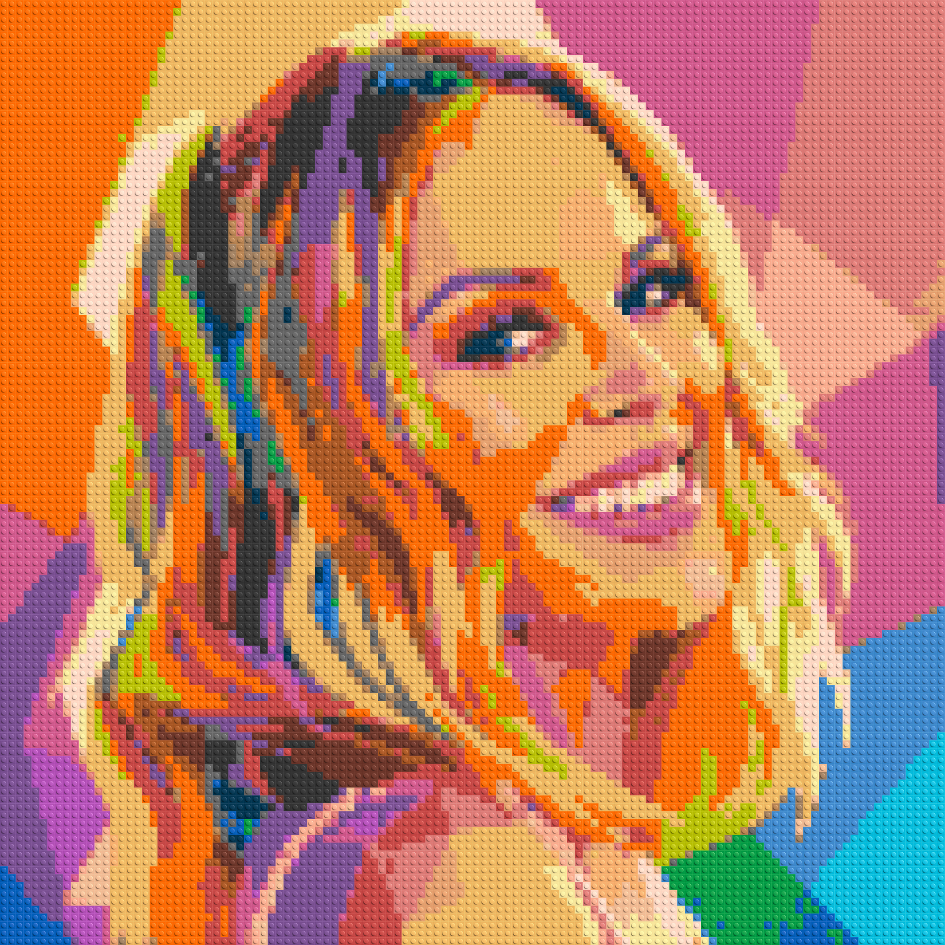 Kylie Minogue Over-the-Shoulder Smile Pop Art - Brick Art Mosaic Kit 5x5 large