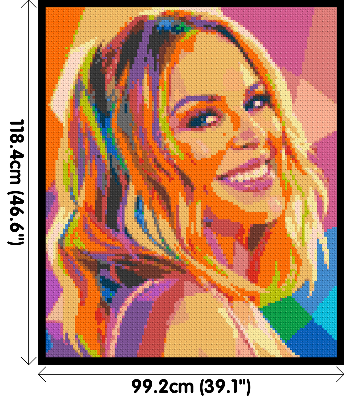 Kylie Minogue Over-the-Shoulder Smile Pop Art - Brick Art Mosaic Kit 5x6 large