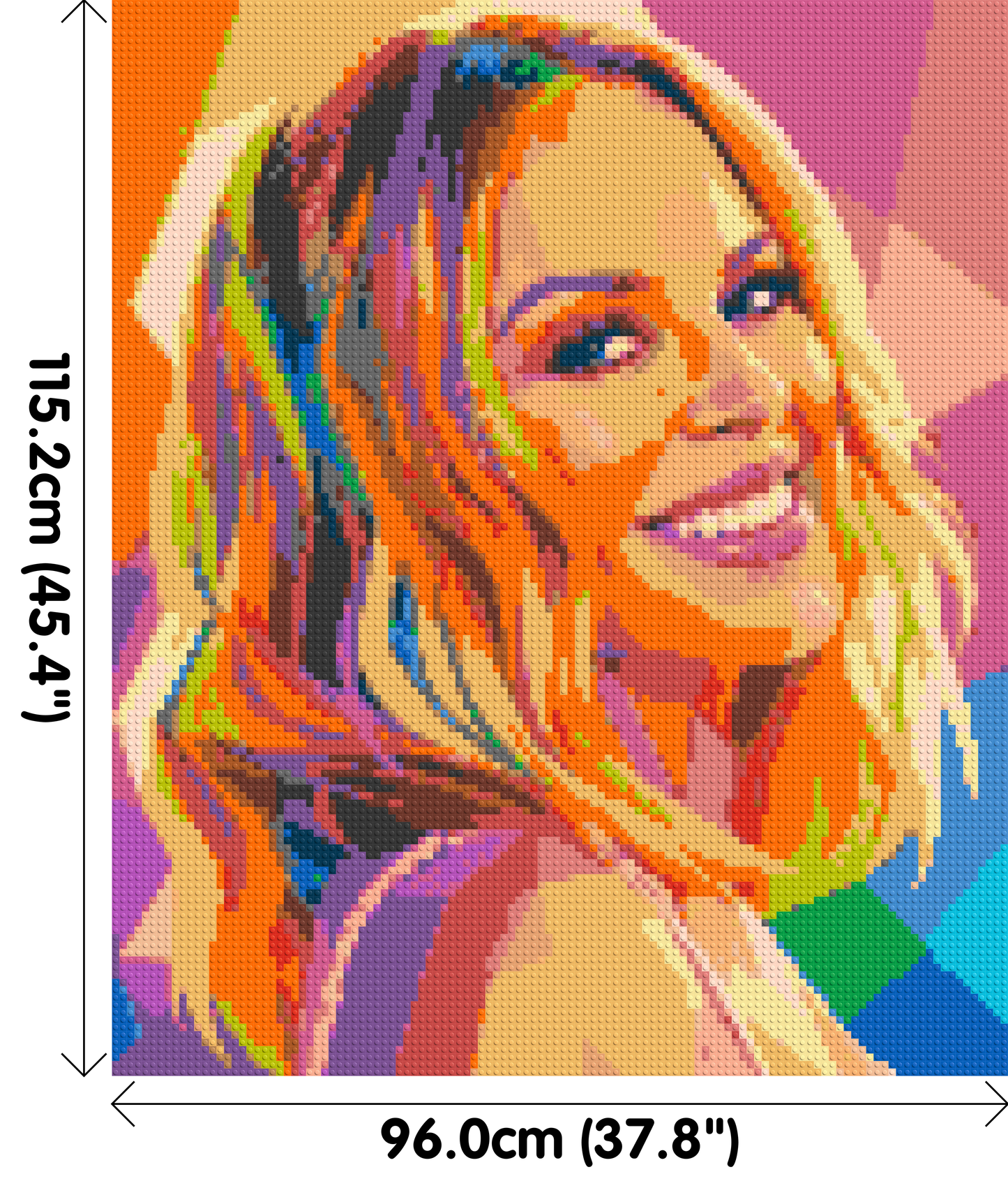 Kylie Minogue Over-the-Shoulder Smile Pop Art - Brick Art Mosaic Kit 5x6 large