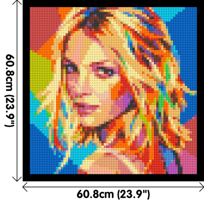 Britney Spears Over-the-Shoulder Glance Pop Art - Brick Art Mosaic Kit 3x3 large