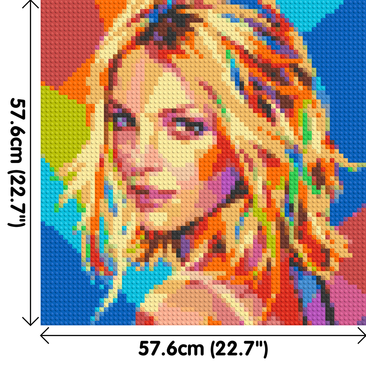 Britney Spears Over-the-Shoulder Glance Pop Art - Brick Art Mosaic Kit 3x3 dimensions