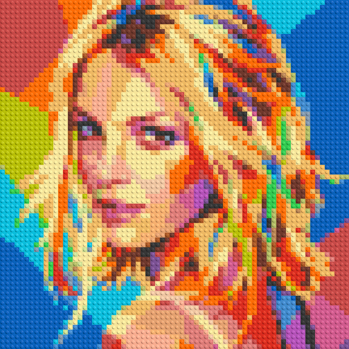 Britney Spears Over-the-Shoulder Glance Pop Art - Brick Art Mosaic Kit 3x3 large