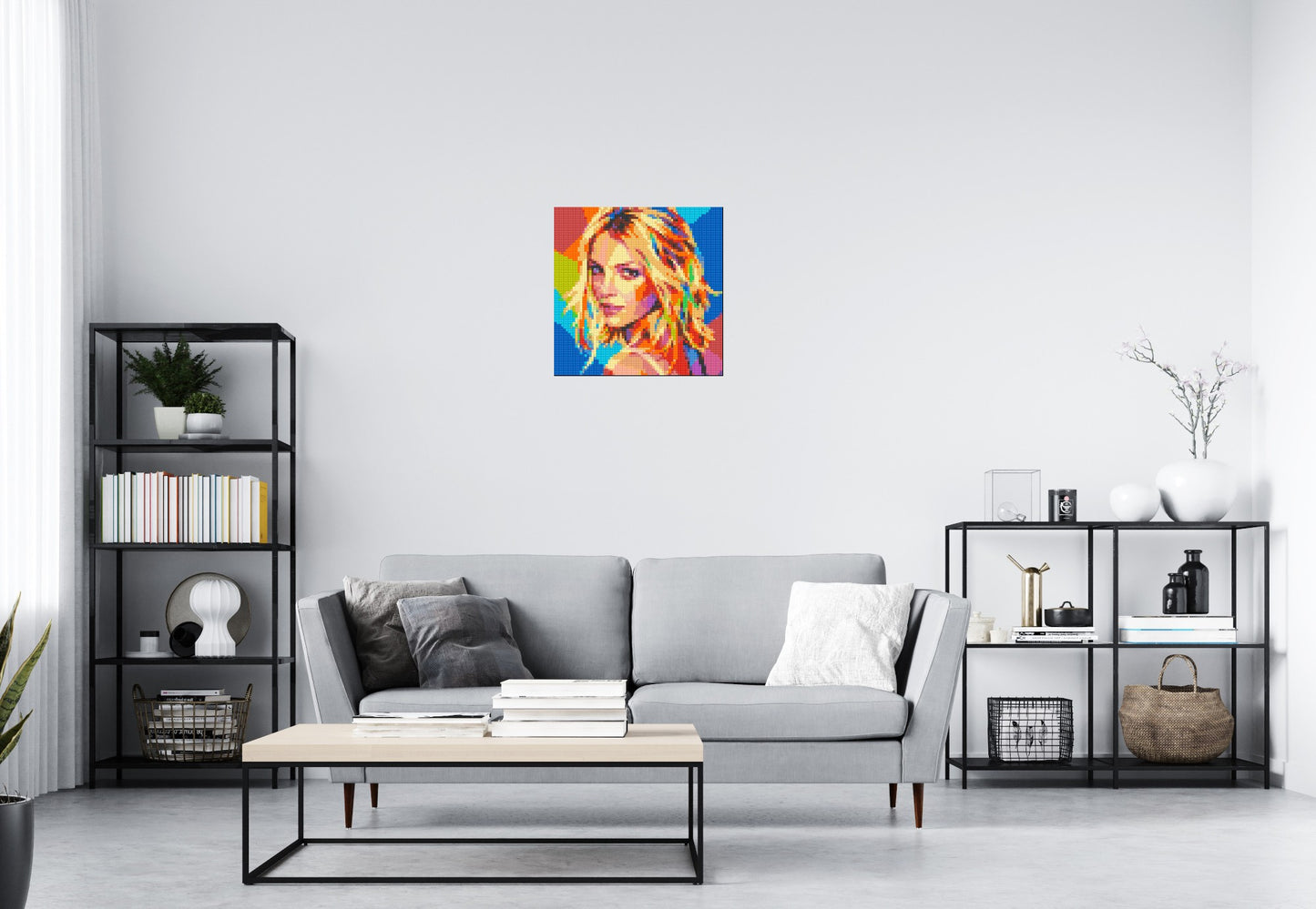 Britney Spears Over-the-Shoulder Glance Pop Art - Brick Art Mosaic Kit 3x3 large