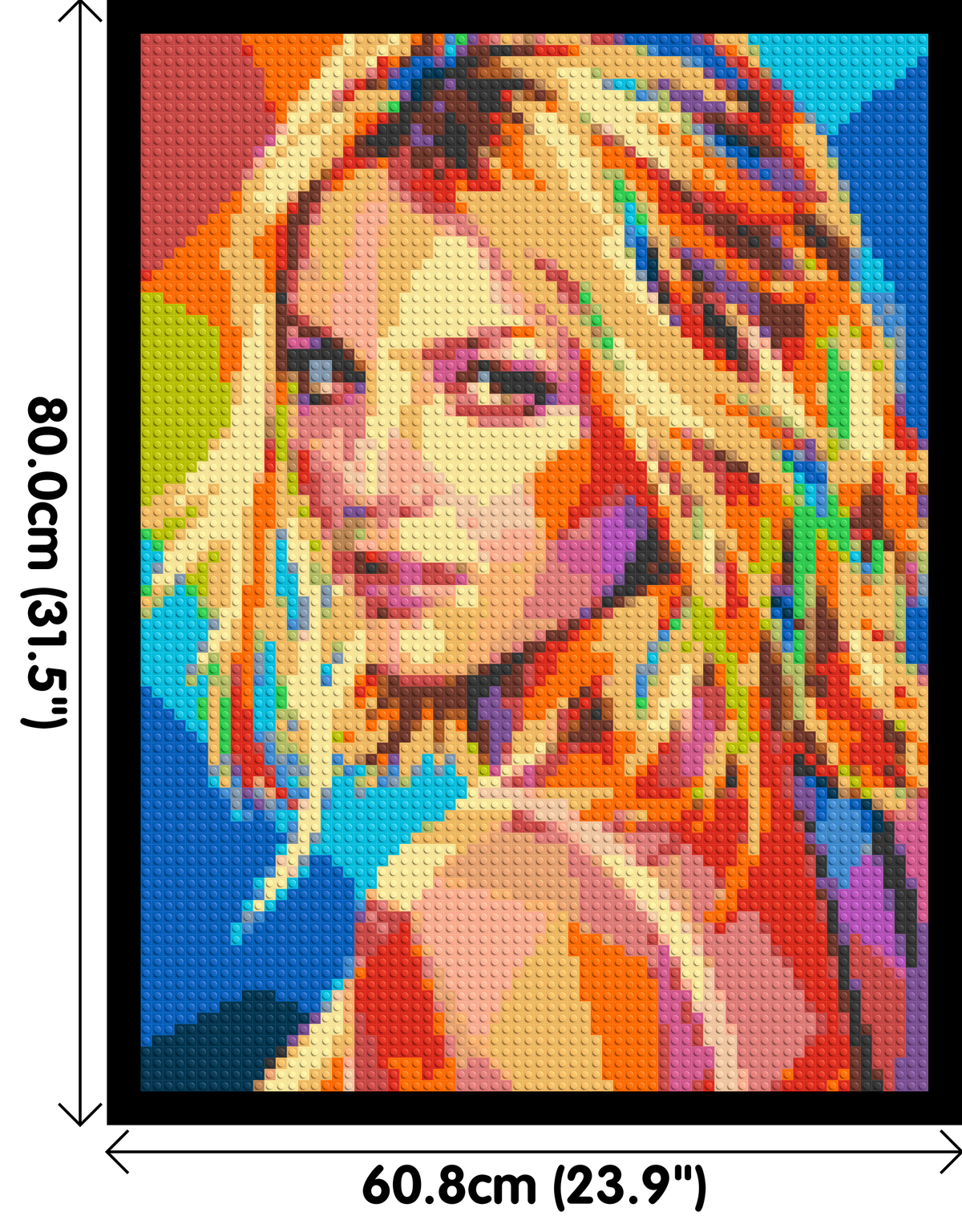 Britney Spears Over-the-Shoulder Glance Pop Art - Brick Art Mosaic Kit 3x4 large