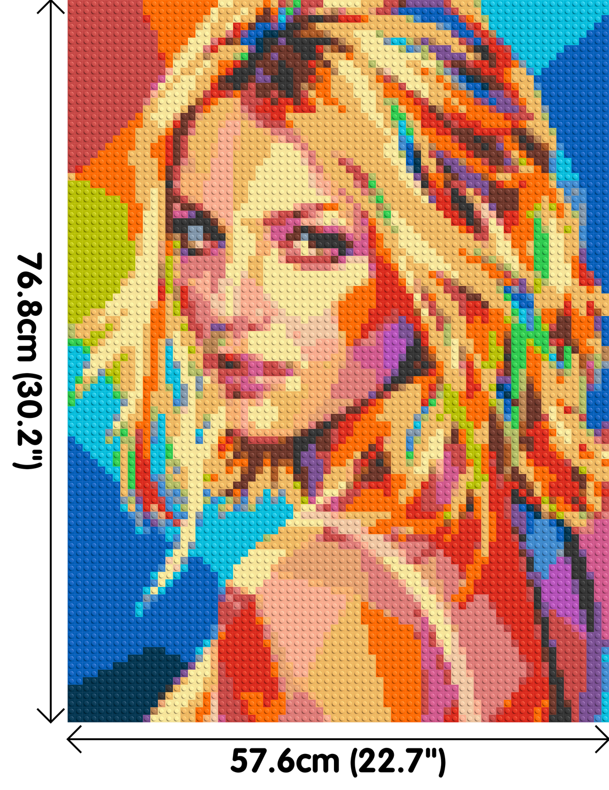 Britney Spears Over-the-Shoulder Glance Pop Art - Brick Art Mosaic Kit 3x4 large