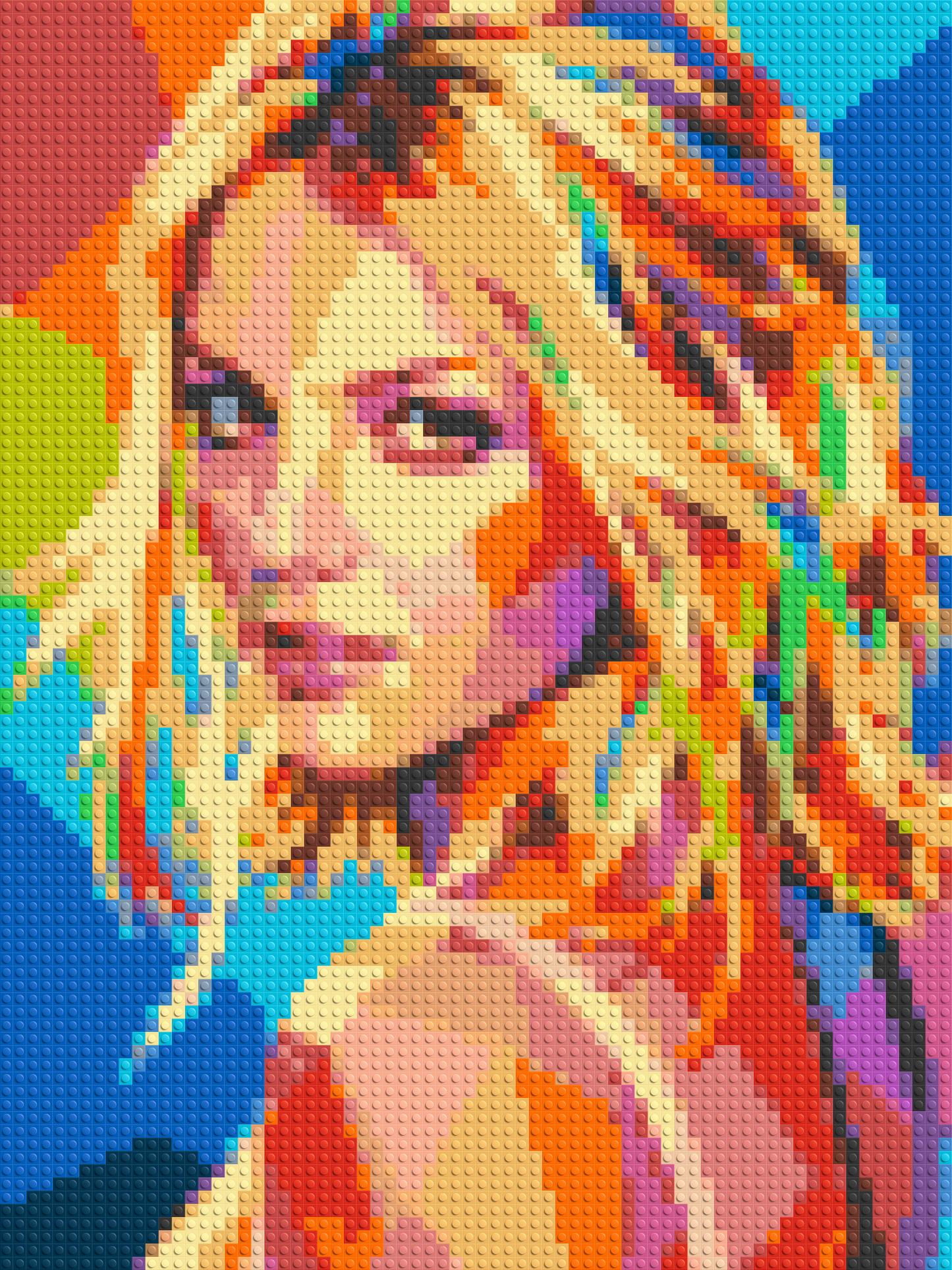 Britney Spears Over-the-Shoulder Glance Pop Art - Brick Art Mosaic Kit 3x4 large