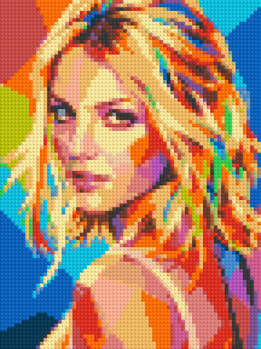 Britney Spears Over-the-Shoulder Glance Pop Art - Brick Art Mosaic Kit 3x4 large