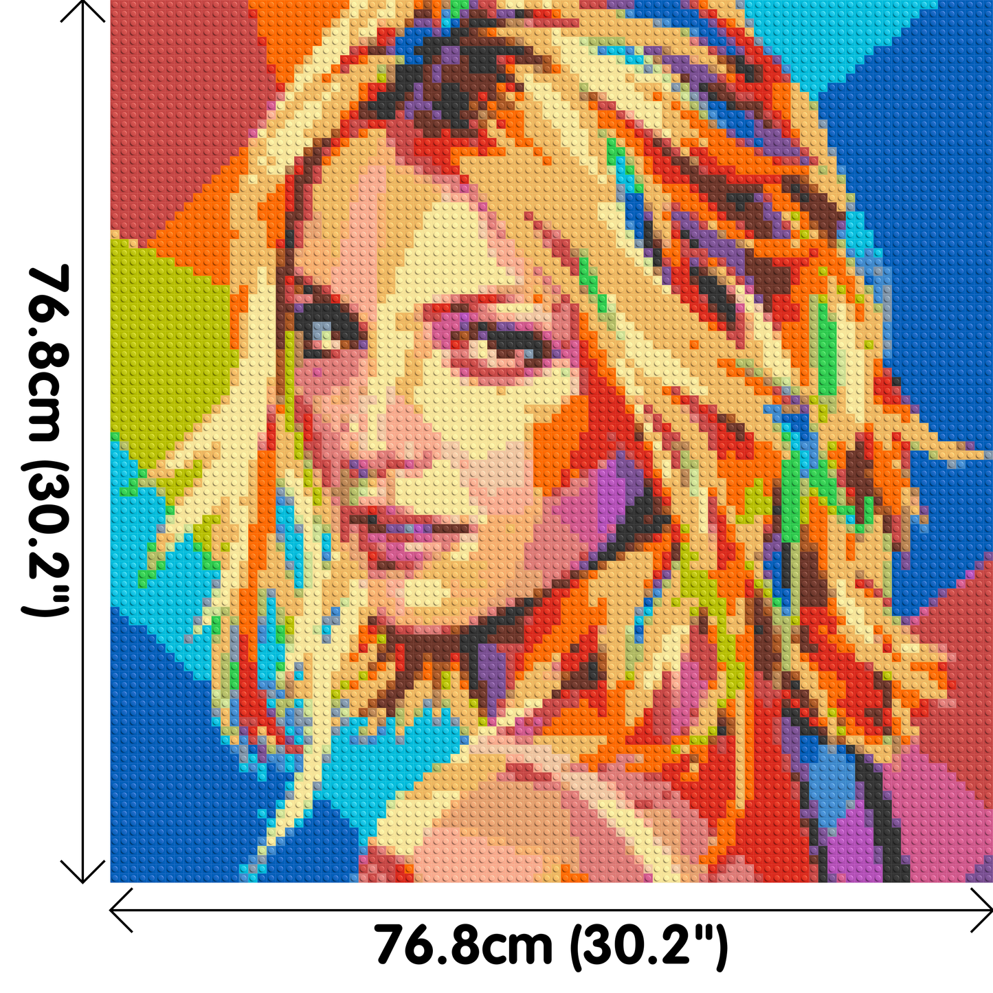 Britney Spears Over-the-Shoulder Glance Pop Art - Brick Art Mosaic Kit 4x4 large
