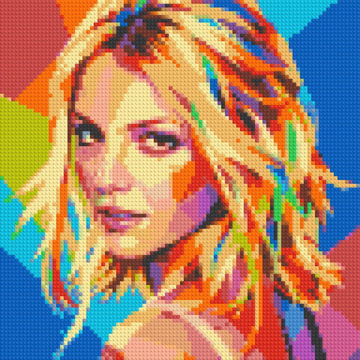 Britney Spears Over-the-Shoulder Glance Pop Art - Brick Art Mosaic Kit 4x4 large