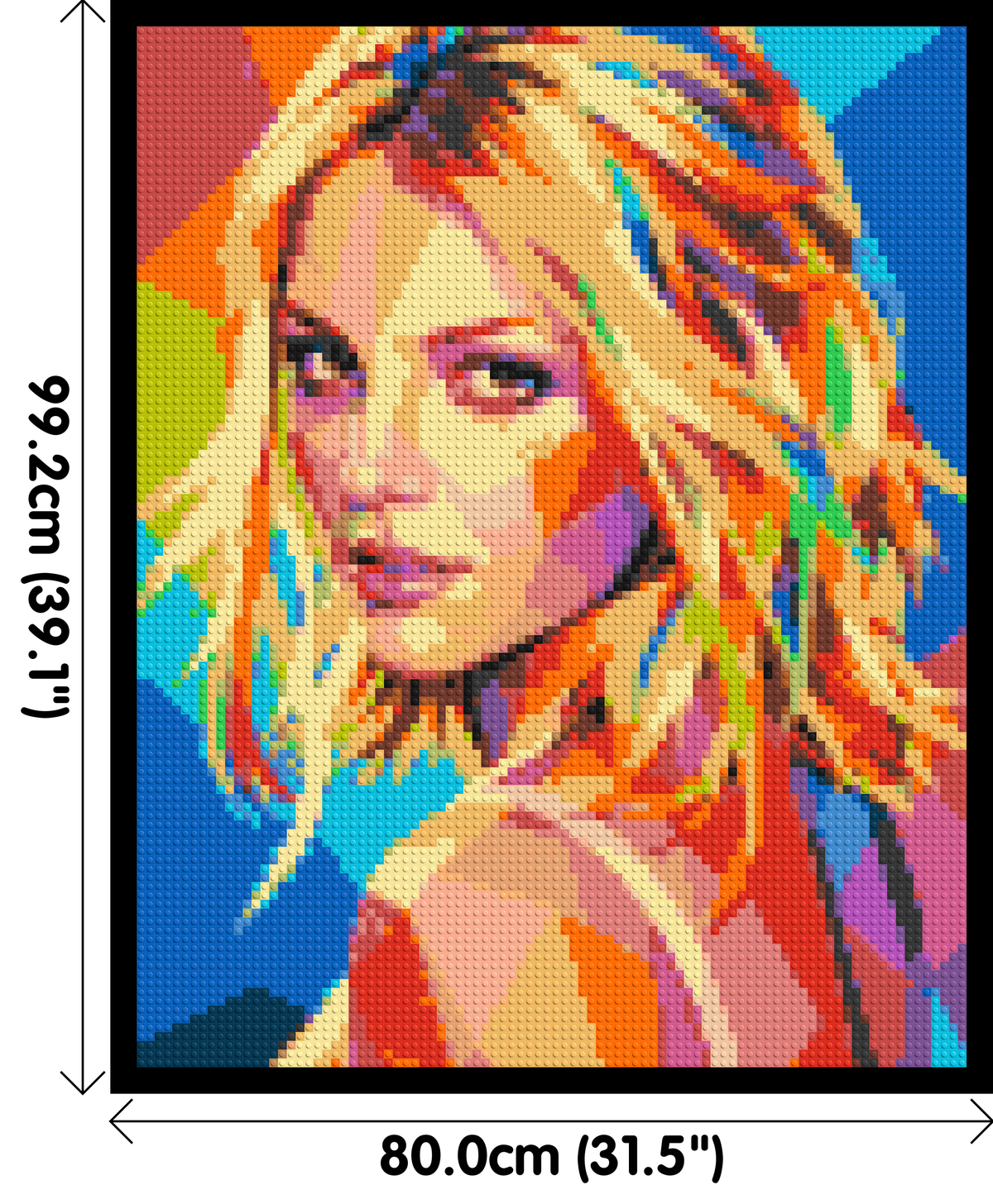 Britney Spears Over-the-Shoulder Glance Pop Art - Brick Art Mosaic Kit 4x5 large