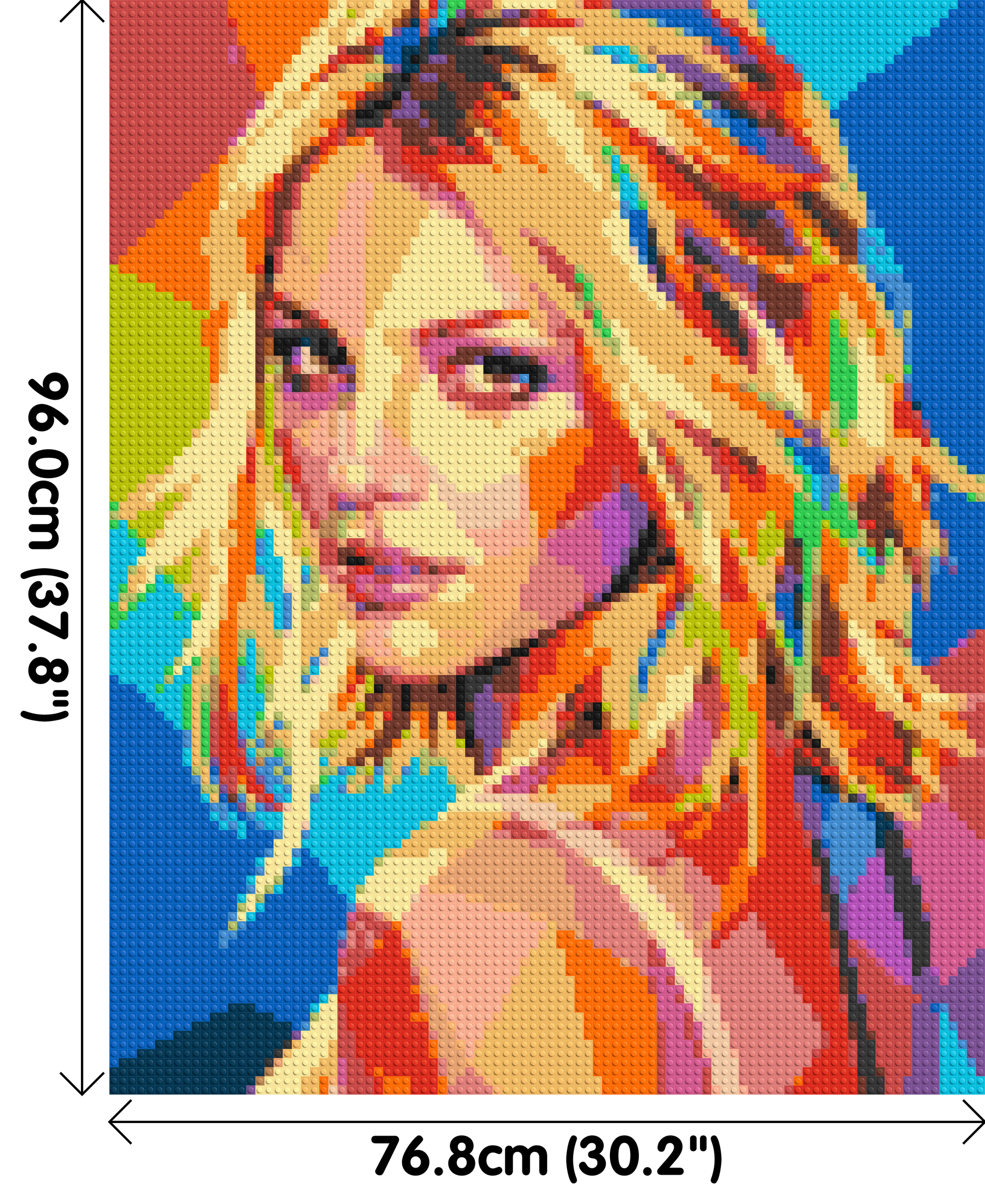 Britney Spears Over-the-Shoulder Glance Pop Art - Brick Art Mosaic Kit 4x5 dimensions