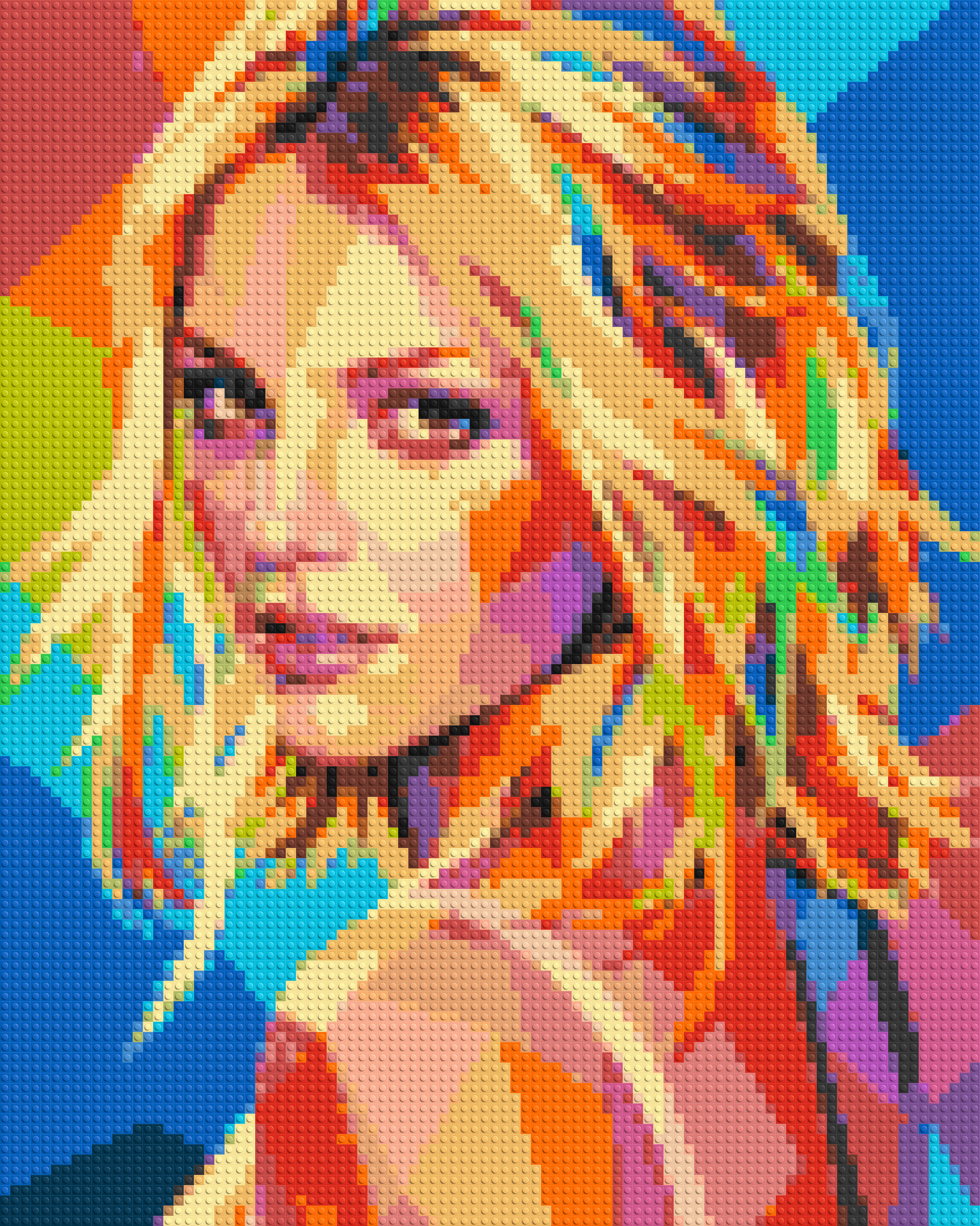 Britney Spears Over-the-Shoulder Glance Pop Art - Brick Art Mosaic Kit 4x5 large